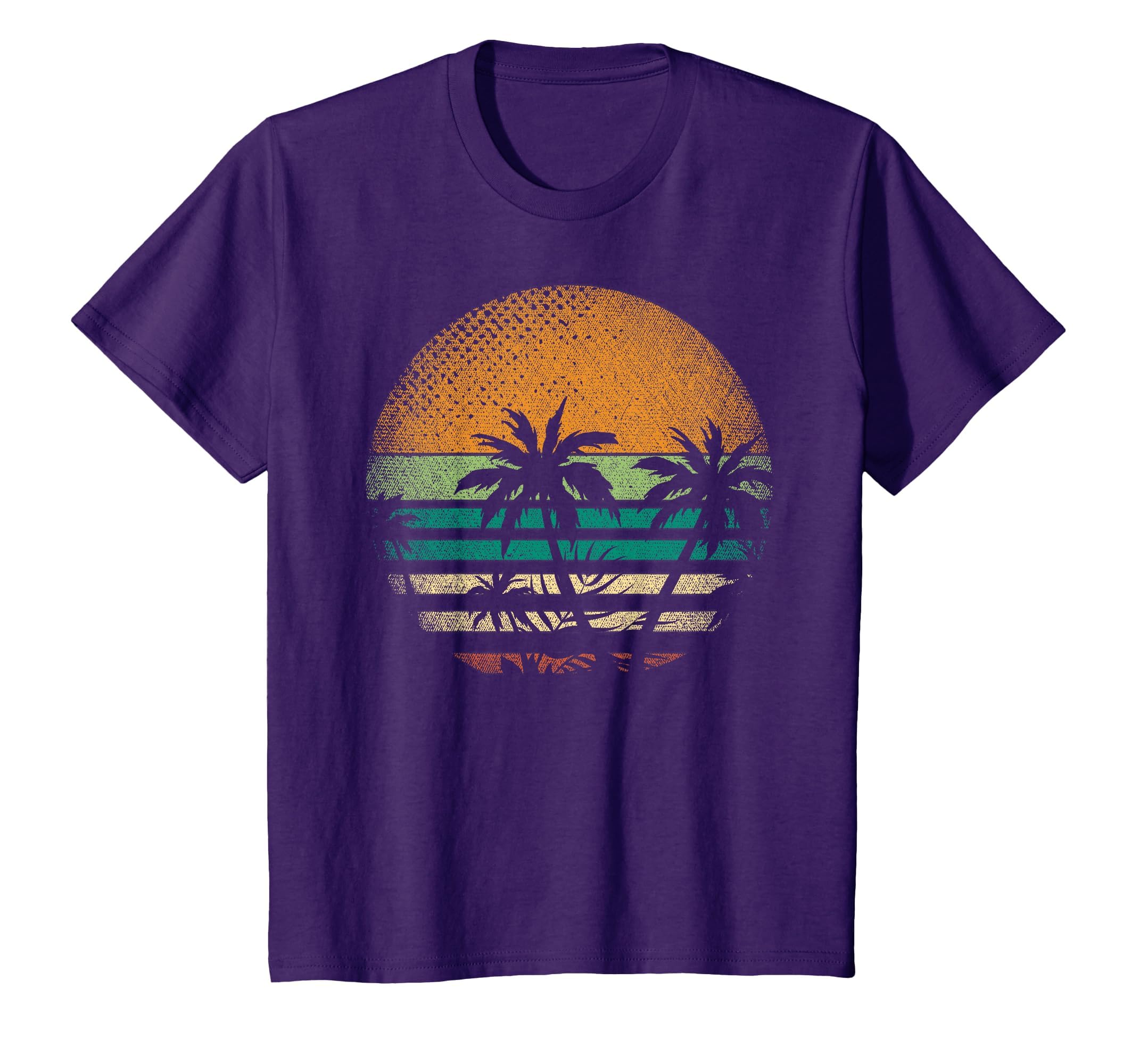 Sunset Beach Palm Trees Summer Vibes T-Shirt - Minimalist Print Men Women - T-Shirt, Sweatshirt, Hoodie