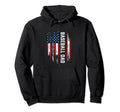 Baseball Dad American Flag 4Th July Hoodie - Trendy Graphic for Adults - T-Shirt, Sweatshirt, Hoodie