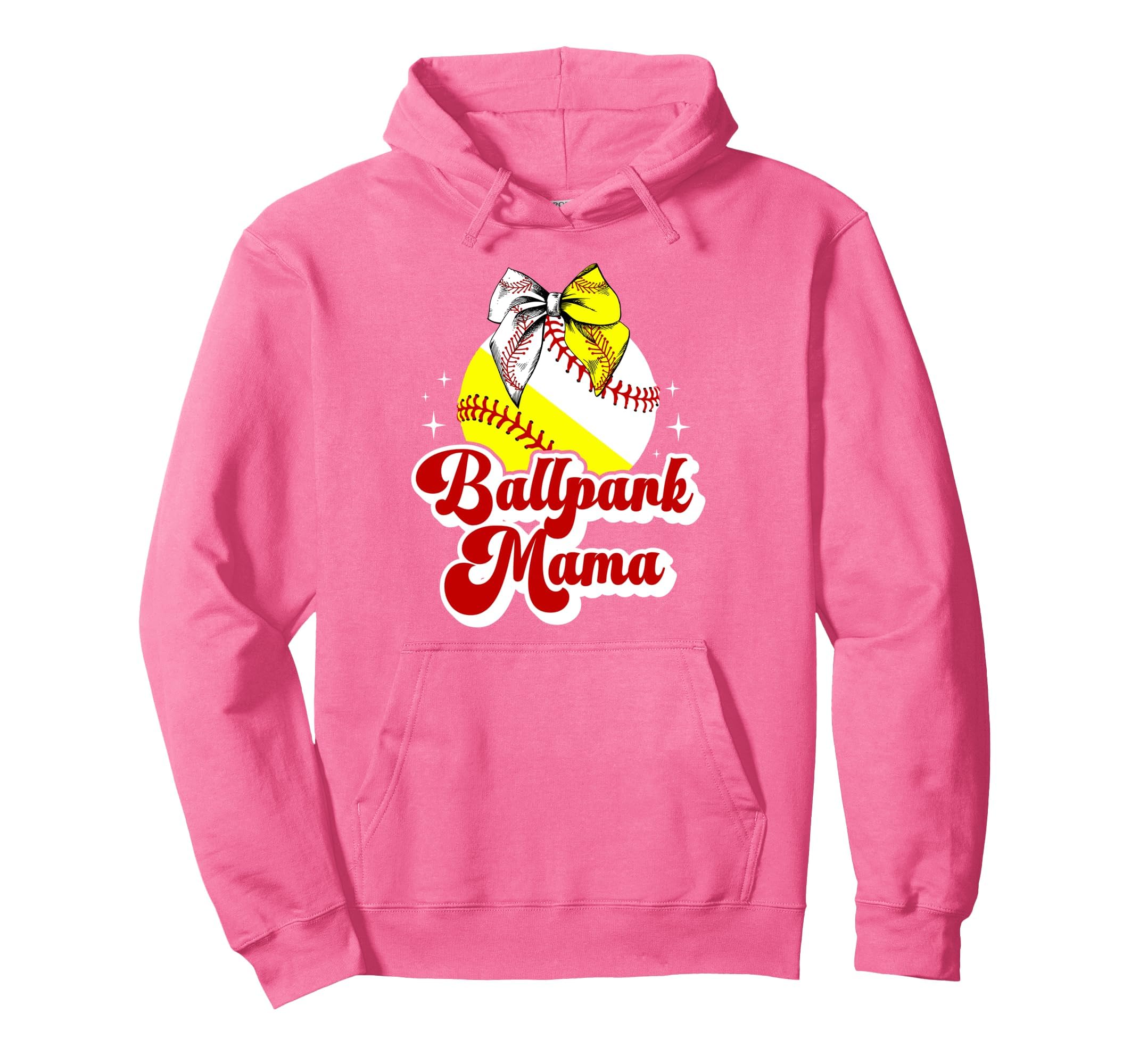 Ballpark Mama Baseball Softball Mom Hoodie - Minimalist Print Unisex - T-Shirt, Sweatshirt, Hoodie