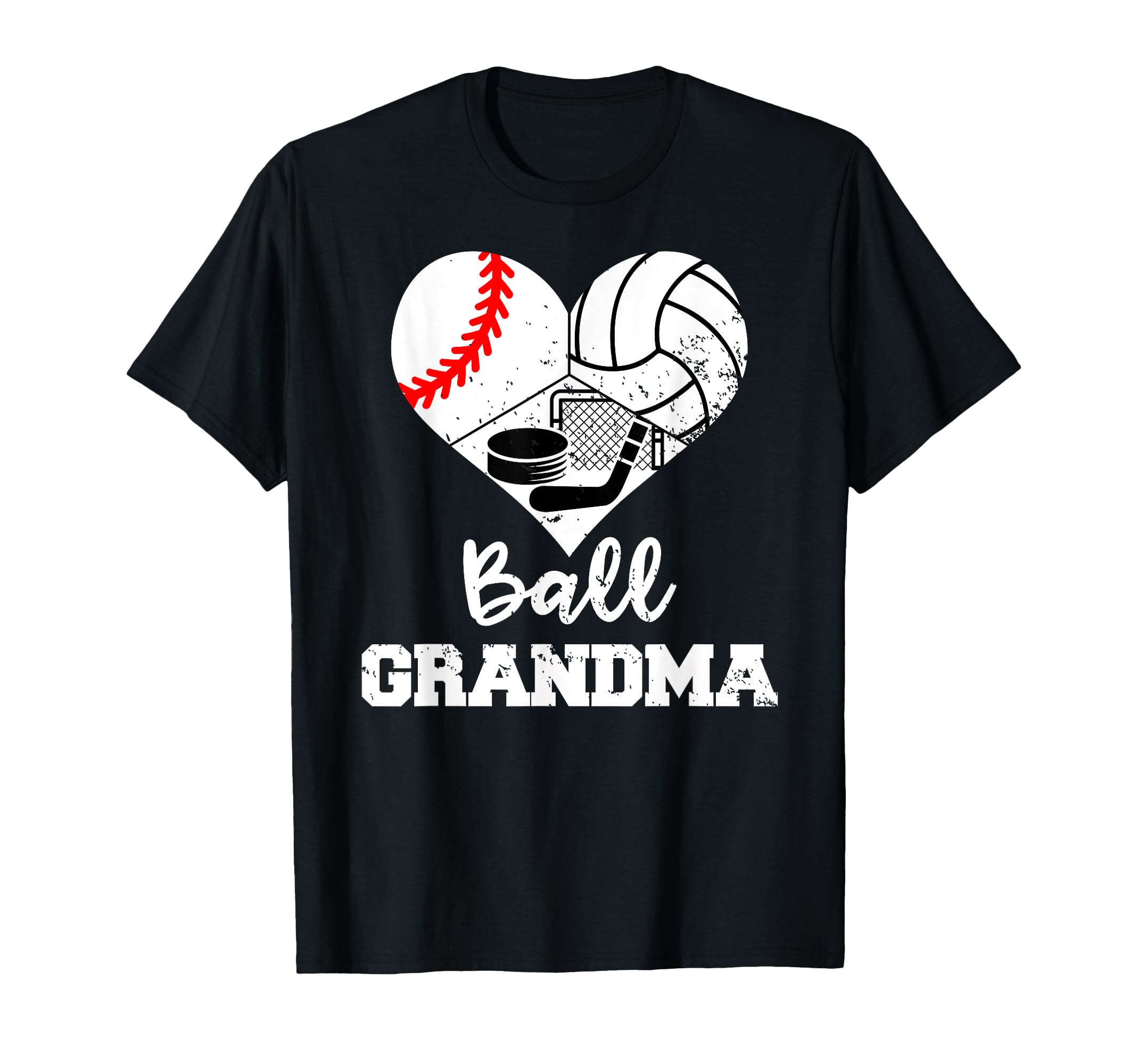 Ball Grandma Heart Funny Baseball T-Shirt - Streetwear Style Men Women - T-Shirt, Sweatshirt, Hoodie