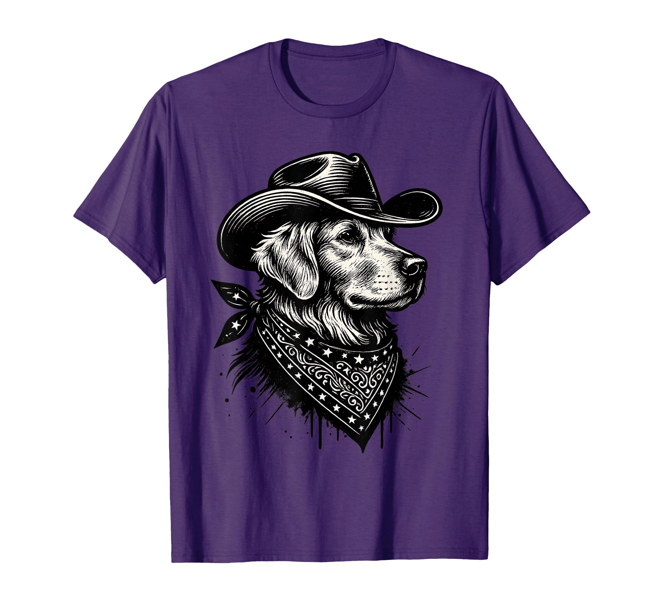 Funny Golden Retriever Cowboy T-Shirt - Aesthetic Graphic for Adults - T-Shirt, Sweatshirt, Hoodie