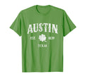 Austin Texas Varsity Shamrock St Patricks T-Shirt - Graphic Print Unisex - T-Shirt, Sweatshirt, Hoodie