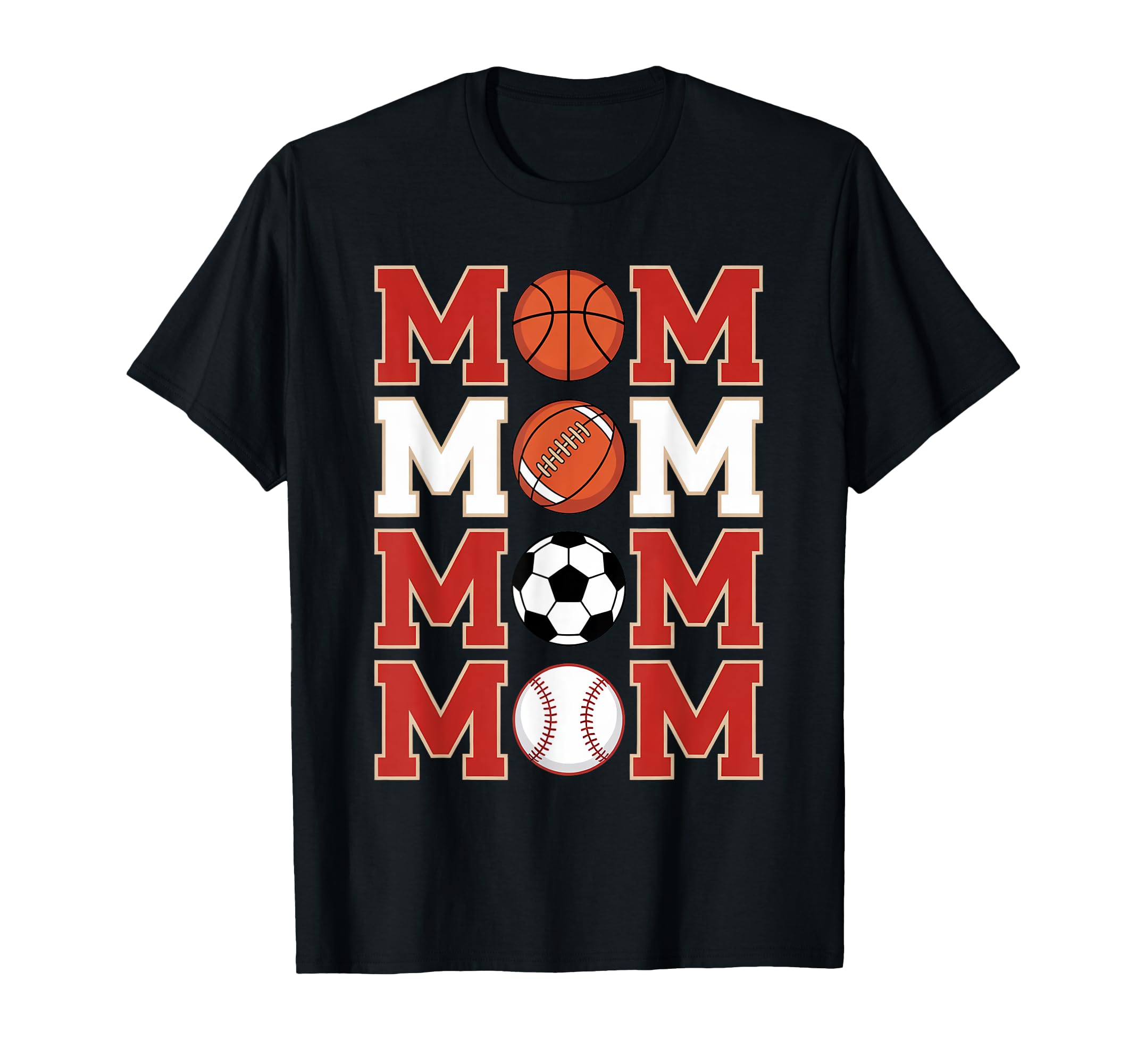 Sports Mom Basketball Football Soccer T-Shirt - Novelty Apparel Unisex - T-Shirt, Sweatshirt, Hoodie