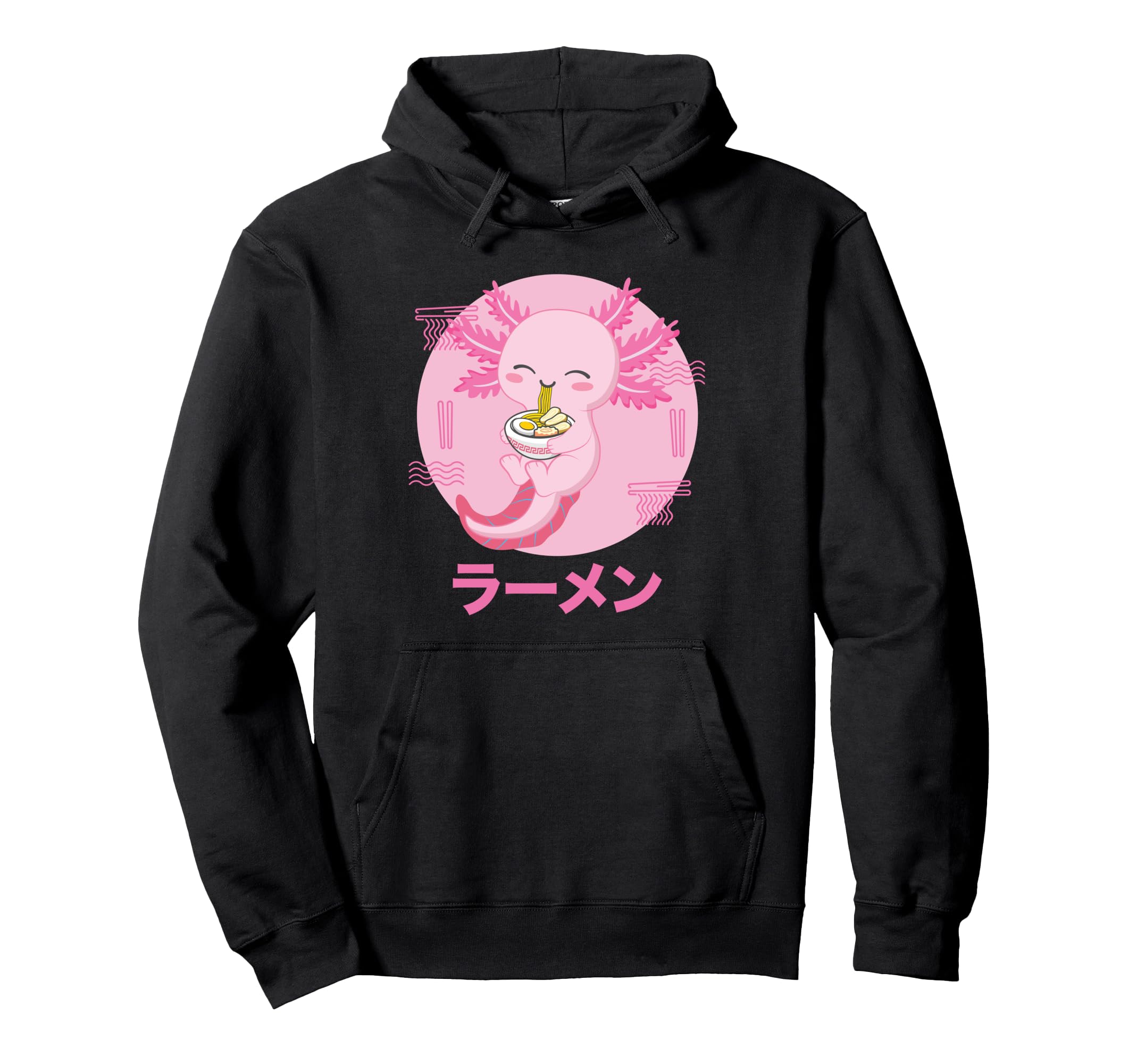 Axolotl Ramen Kawaii Otaku Japanese Hoodie - Aesthetic Graphic for Adults - T-Shirt, Sweatshirt, Hoodie