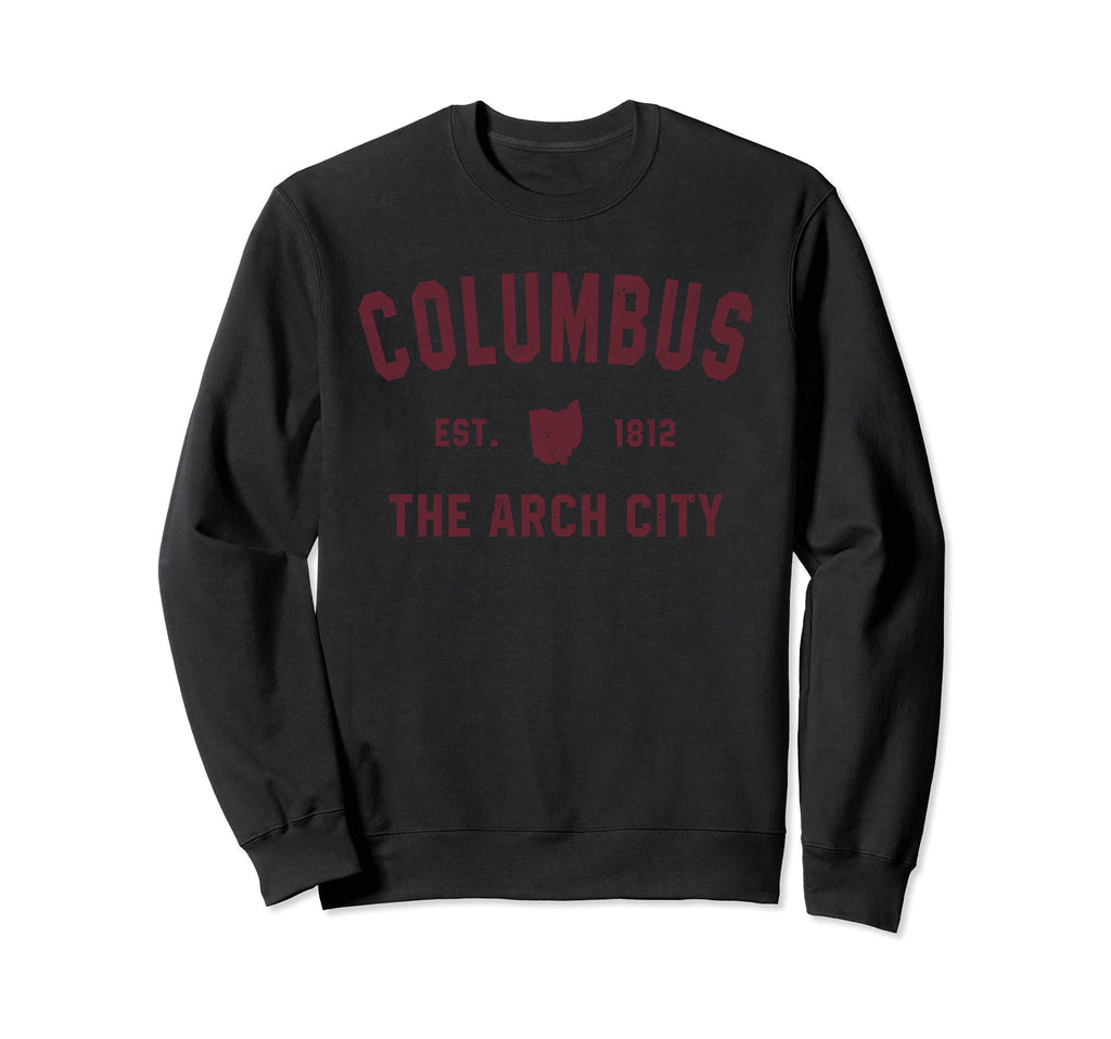 Columbus Ohio Distressed Sports Fan Sweatshirt - Custom Art Print Unisex - T-Shirt, Sweatshirt, Hoodie