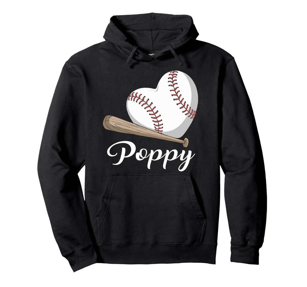 Baseball Heart Baseball Poppy Family Hoodie - Unique Graphic Unisex - T-Shirt, Sweatshirt, Hoodie