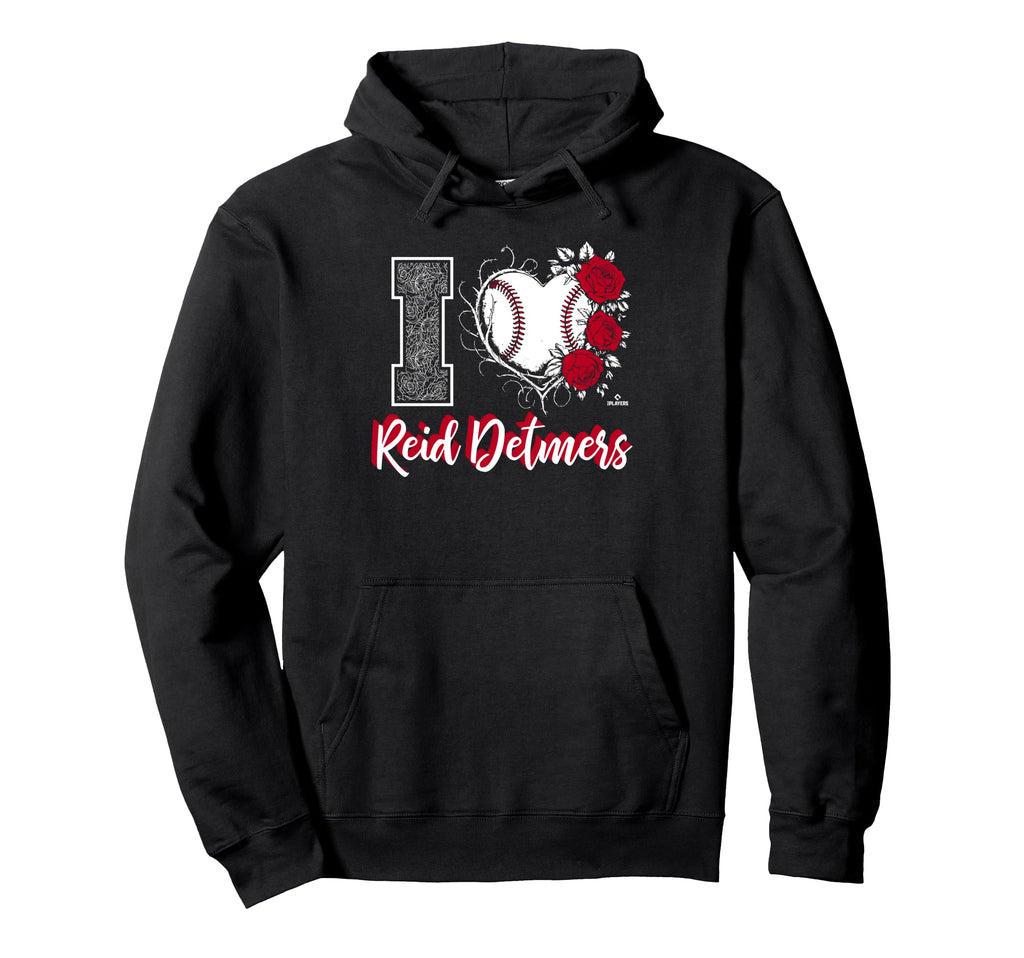 I Heart Baseball Stitch Reid Detmers Hoodie - Streetwear Style for Adults - T-Shirt, Sweatshirt, Hoodie