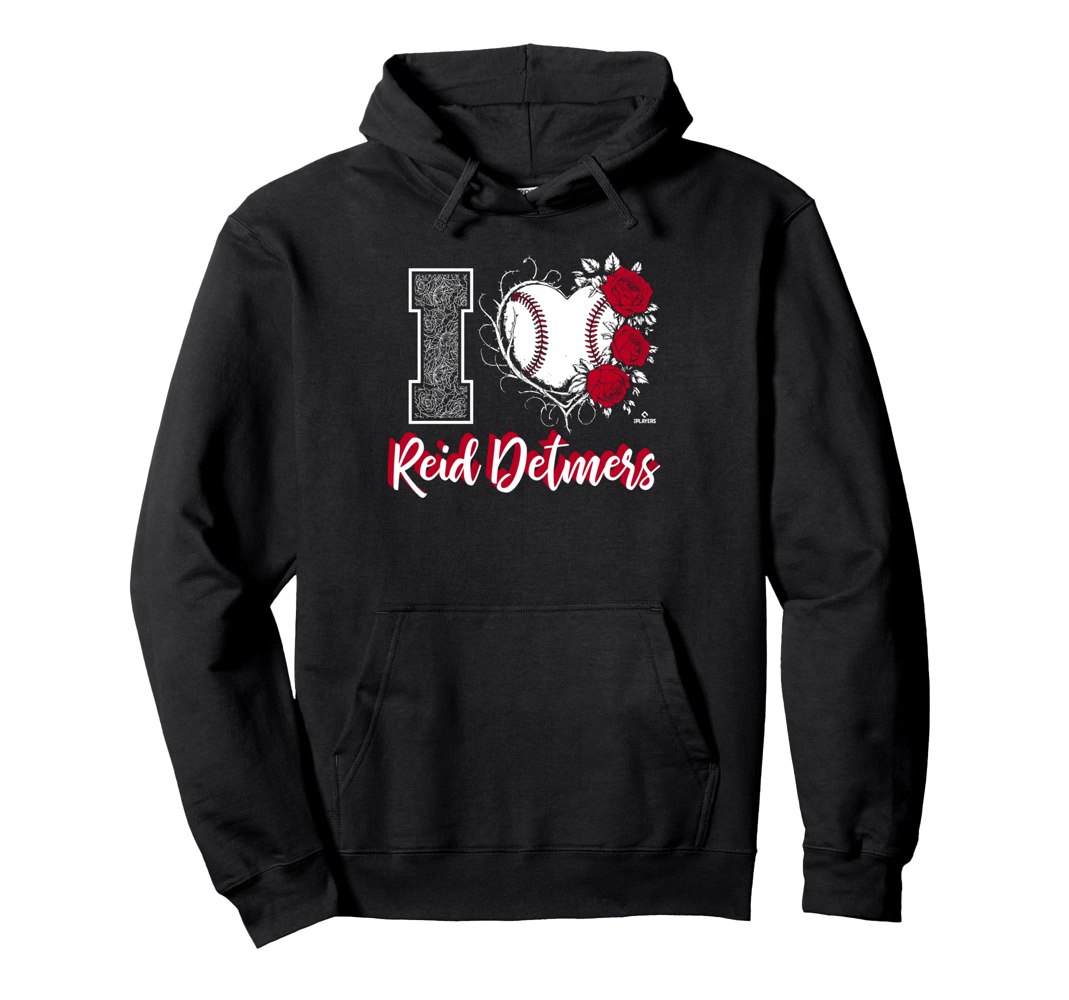 I Heart Baseball Stitch Reid Detmers Hoodie - Streetwear Style for Adults - T-Shirt, Sweatshirt, Hoodie
