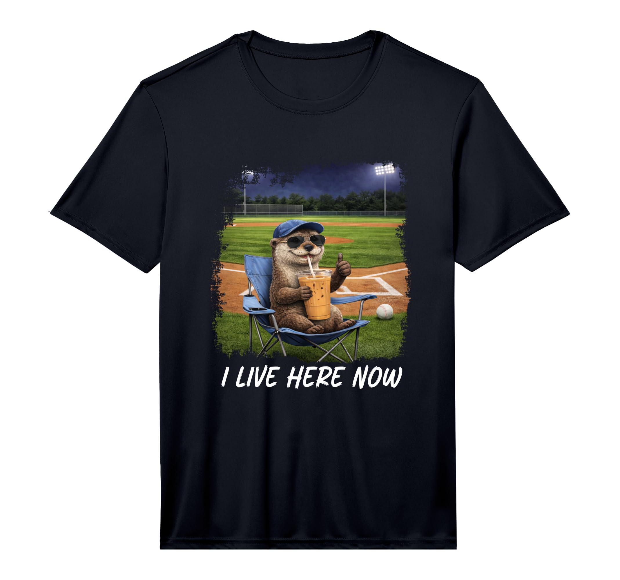 Baseball Dad I Live Here Now Baseball T-Shirt - Fun Novelty Design Unisex - T-Shirt, Sweatshirt, Hoodie