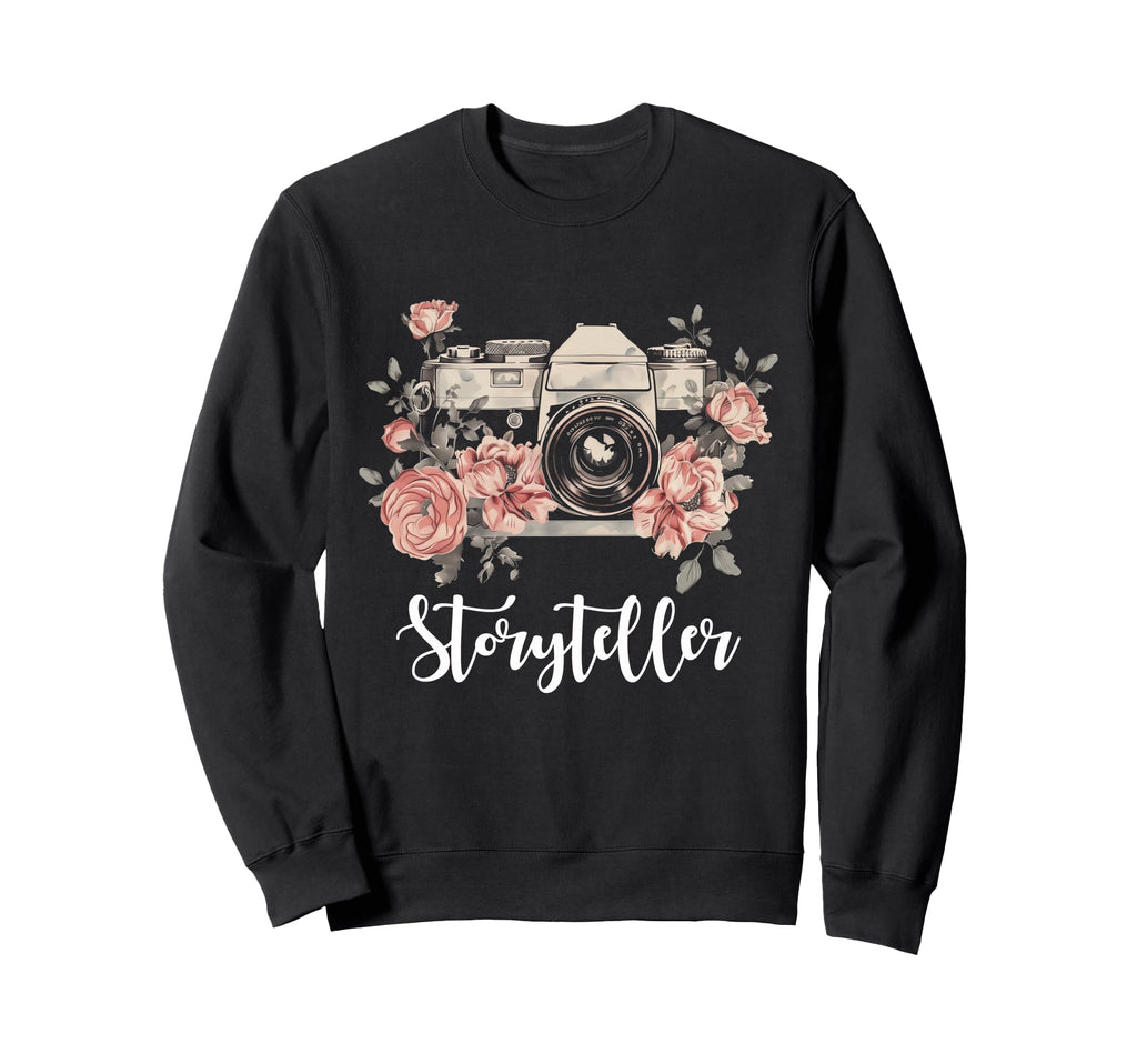 Photographer Storyteller Camera Sweatshirt - Unique Graphic for Adults - T-Shirt, Sweatshirt, Hoodie