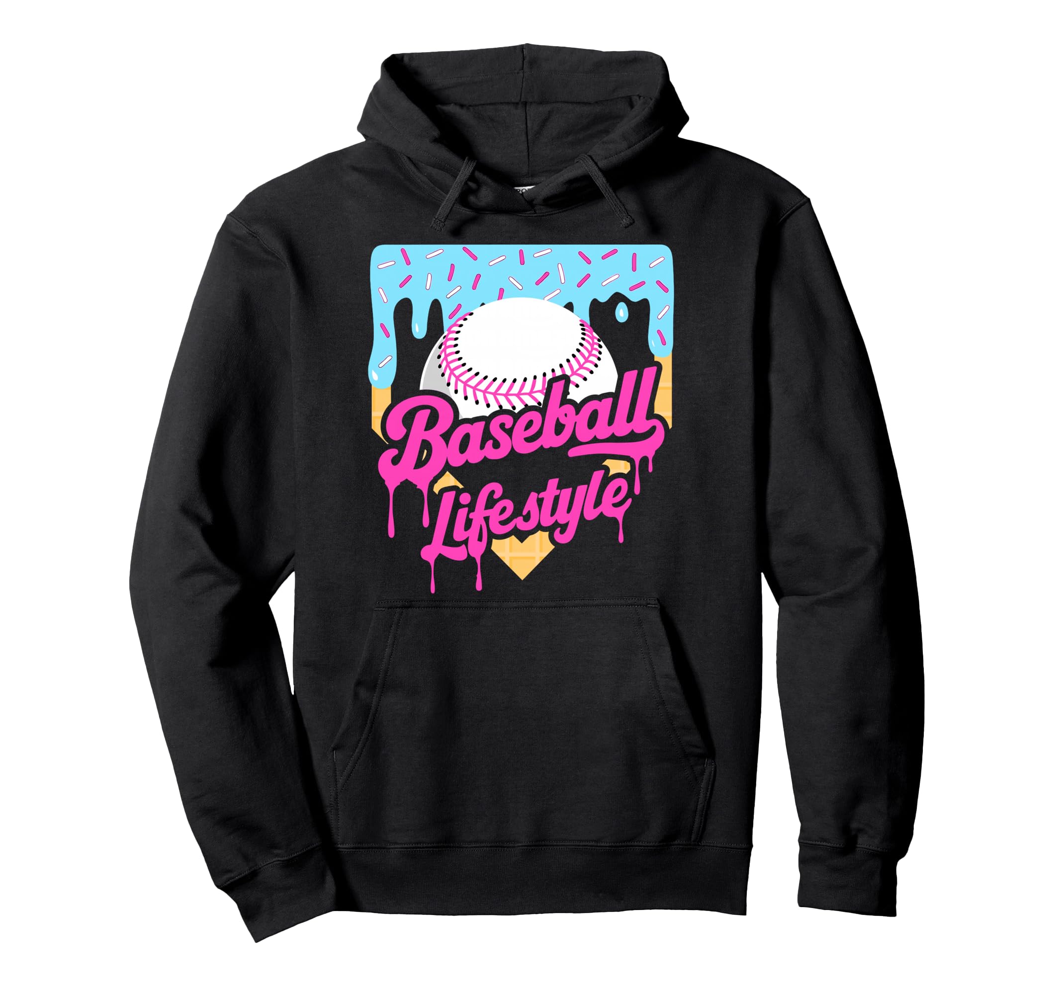 Baseball Life Lifestyle Home Plate Hoodie - Casual Everyday Wear Men Women - T-Shirt, Sweatshirt, Hoodie