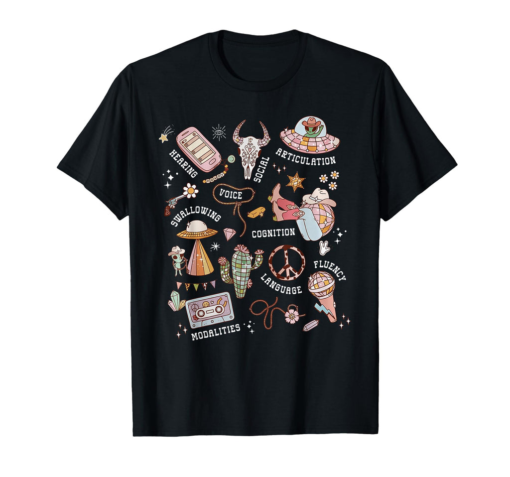 Slp Western Cowgirl Space Speech T-Shirt - Novelty Apparel for Adults - T-Shirt, Sweatshirt, Hoodie