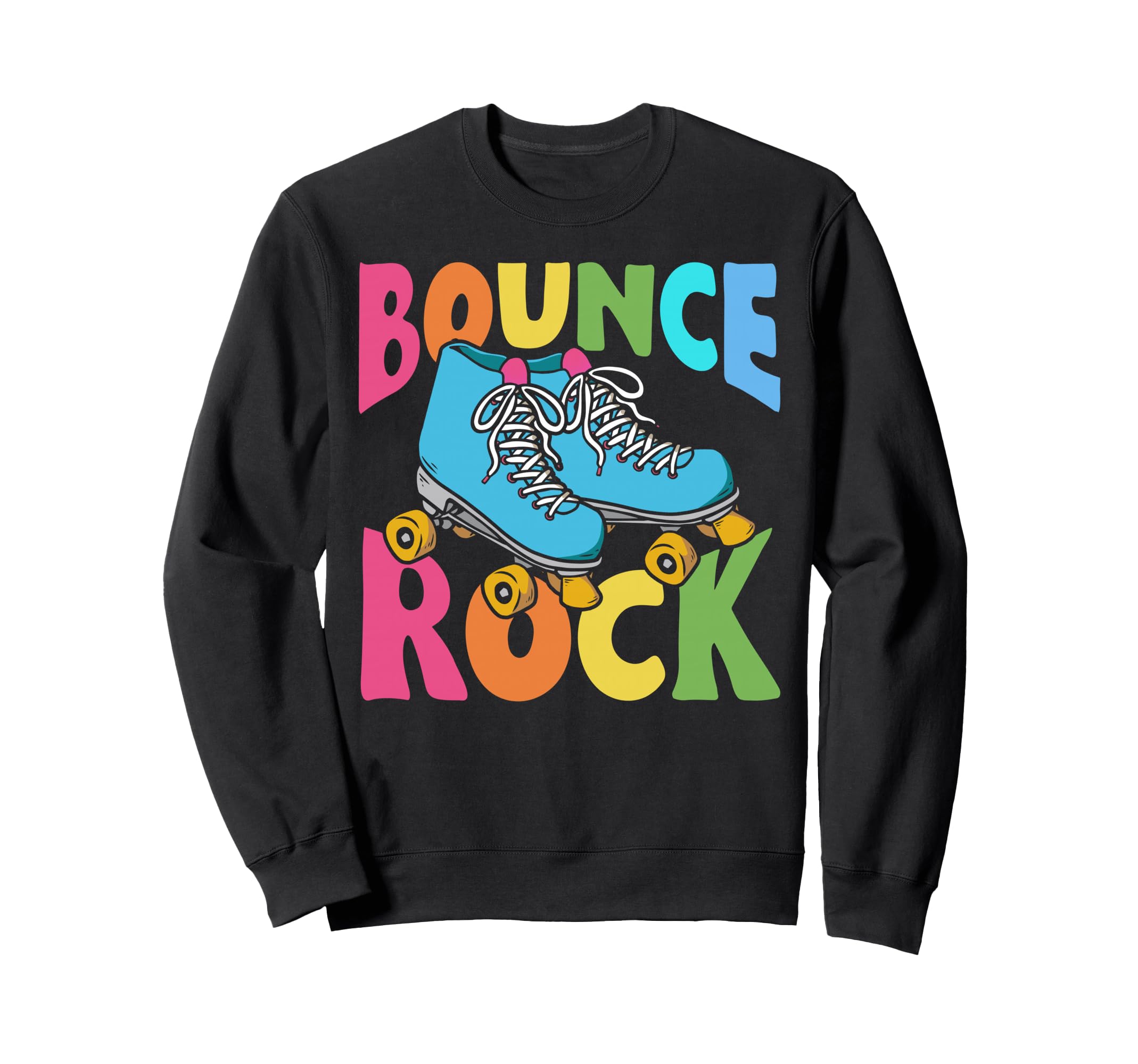 Roller Skating Skate 1970S Bounce Rock Sweatshirt - Novelty Apparel Unisex - T-Shirt, Sweatshirt, Hoodie