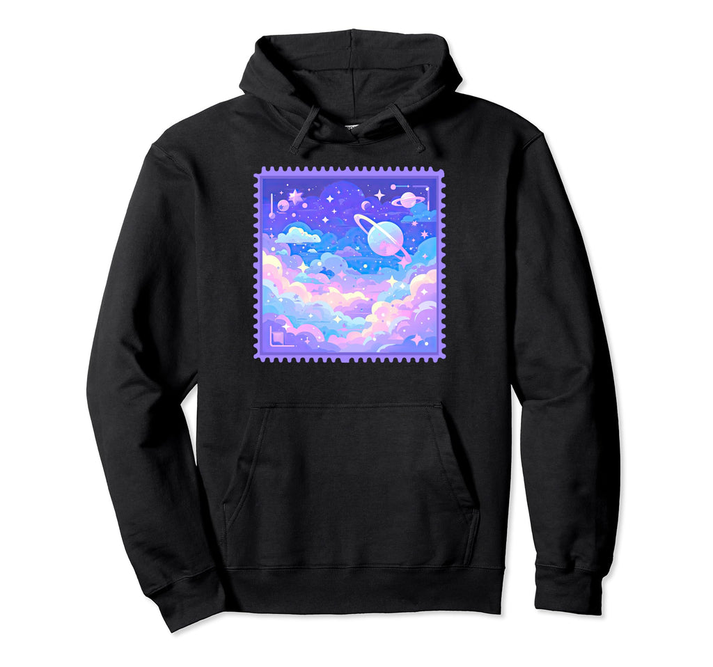 Pastel Galaxy Outer Space Anime Hoodie - Custom Art Print for Adults - T-Shirt, Sweatshirt, Hoodie