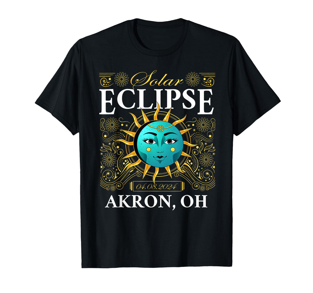 Total Solar Eclipse Akron Oh Ohio T-Shirt - Streetwear Style for Adults - T-Shirt, Sweatshirt, Hoodie