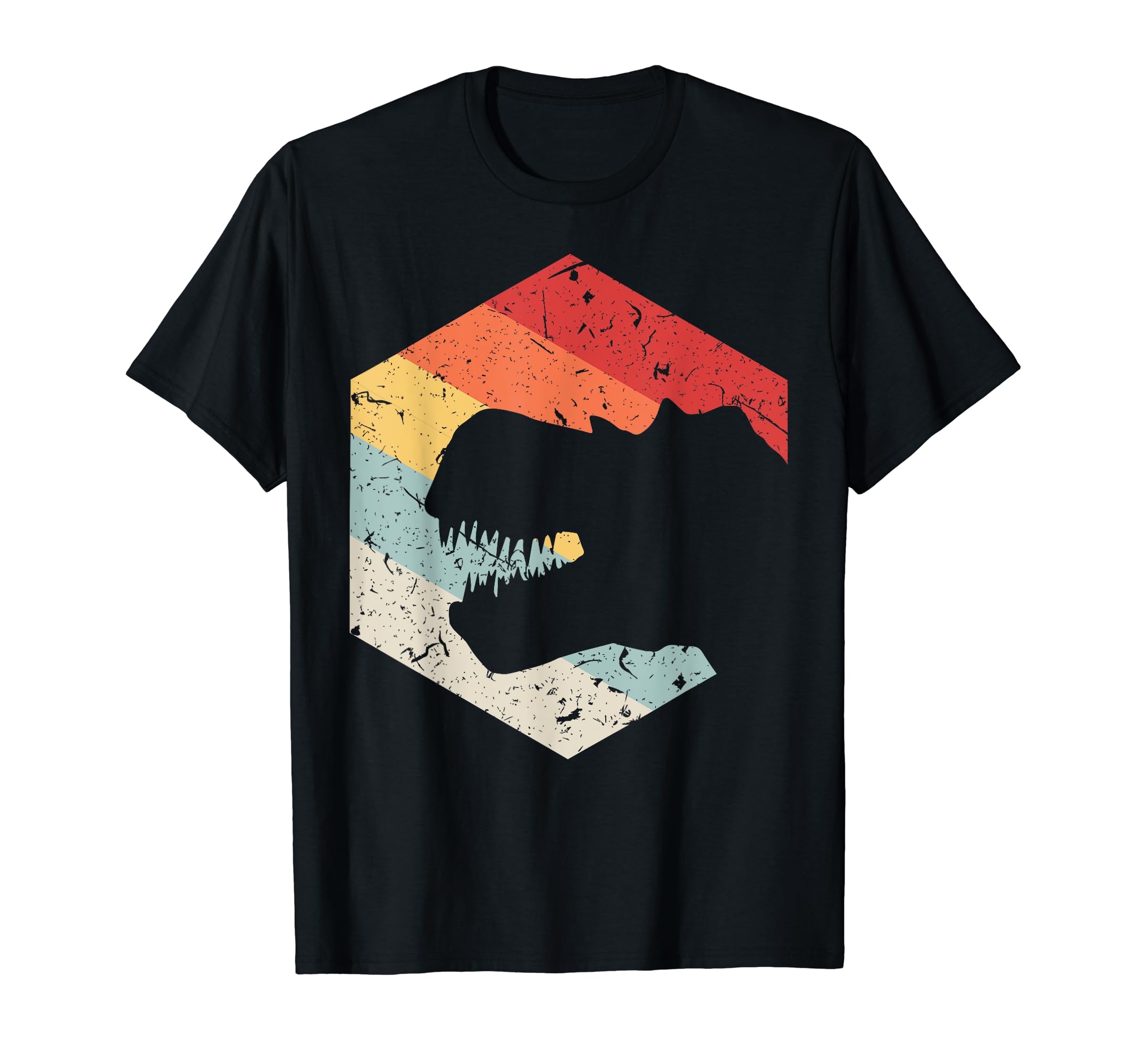 Dino T Rex Distressed Dino Gift T-Shirt - Custom Art Print for Adults - T-Shirt, Sweatshirt, Hoodie