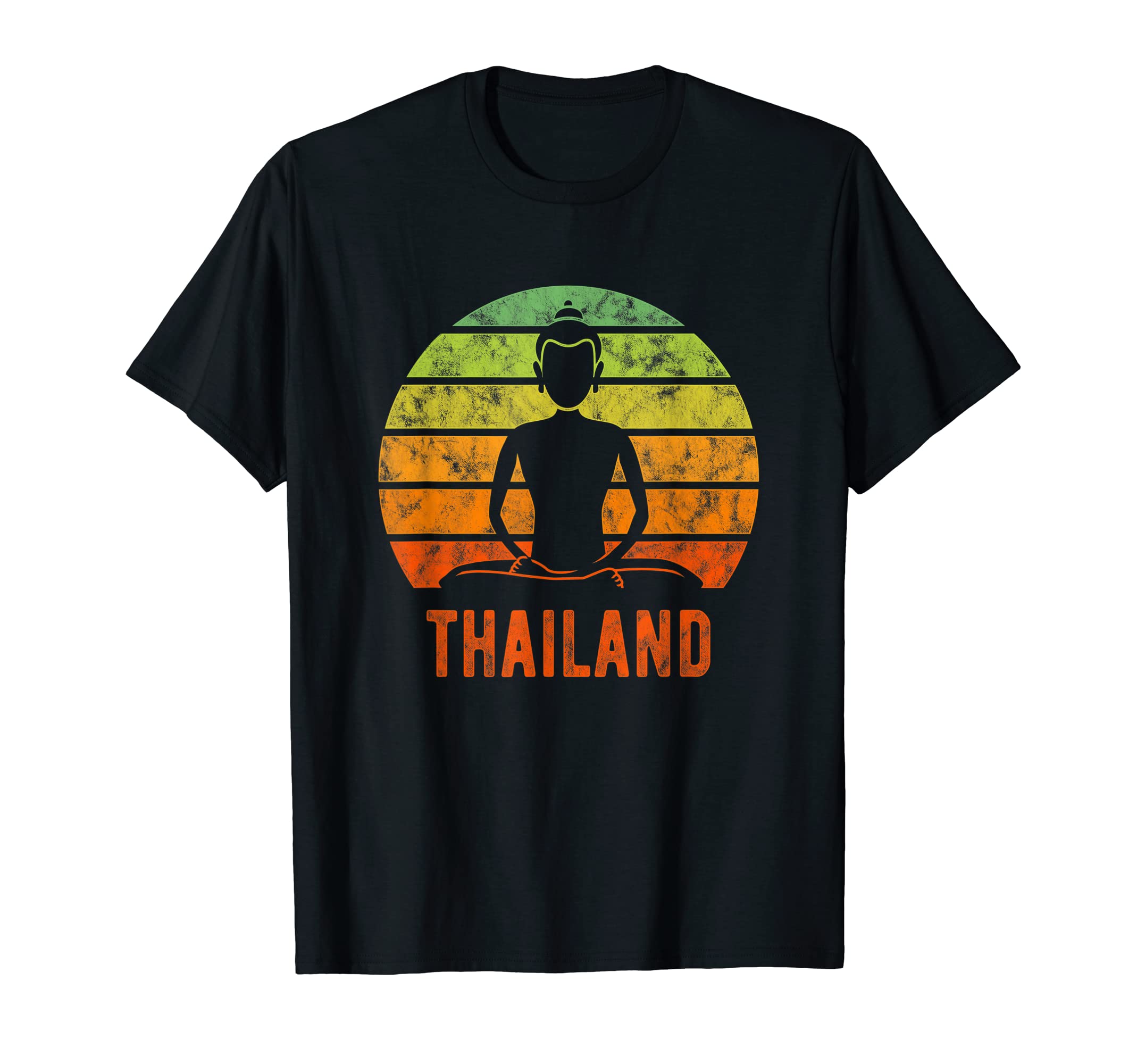 Thai Buddha Silhouette Thailand Travel T-Shirt - Fun Novelty Design Unisex - T-Shirt, Sweatshirt, Hoodie