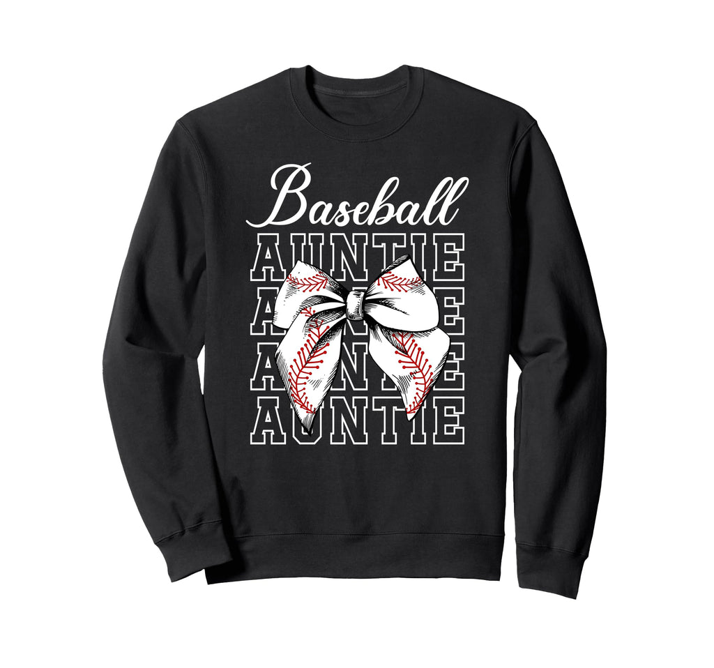 Baseball Auntie Coquette Baseball Sweatshirt - Novelty Apparel for Adults - T-Shirt, Sweatshirt, Hoodie