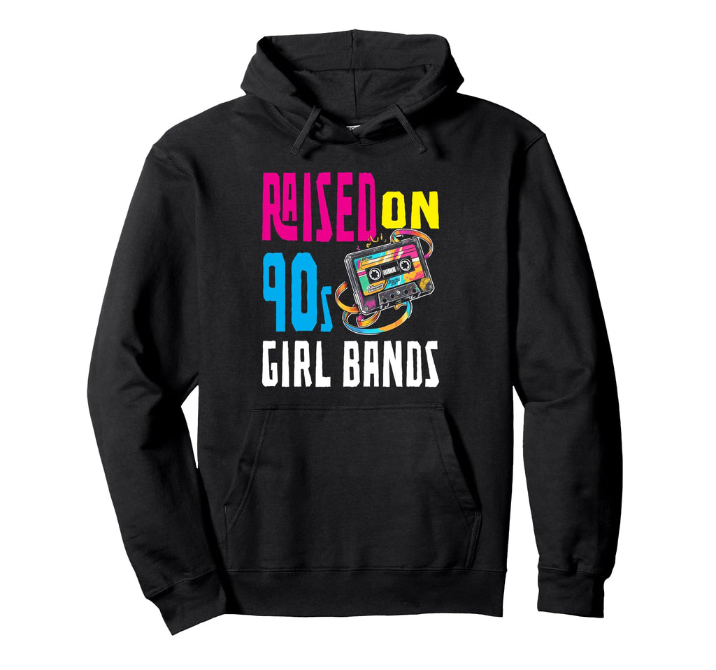 Raised 90S Bands Nostalgia Love Hoodie - Unique Graphic for Adults - T-Shirt, Sweatshirt, Hoodie
