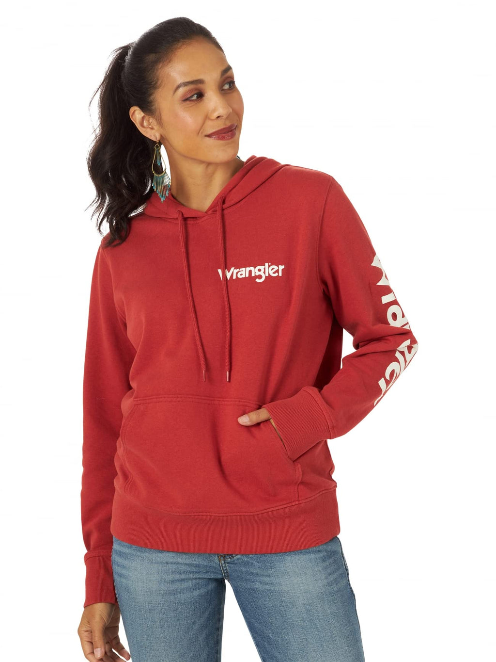 Wrangler Womens Logo Hoodie - Custom Art Print Unisex - T-Shirt, Sweatshirt, Hoodie