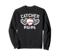 Baseball Catcher Mom Hearts Mom Sweatshirt - Fun Novelty Design Men Women - T-Shirt, Sweatshirt, Hoodie
