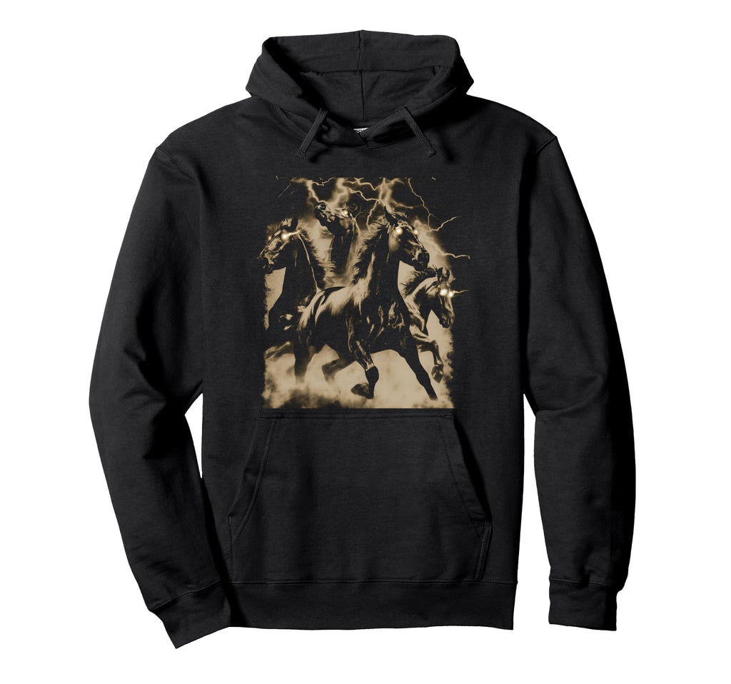 Horse Lightning 80S 90S Western Grunge Hoodie - Unique Graphic for Adults - T-Shirt, Sweatshirt, Hoodie