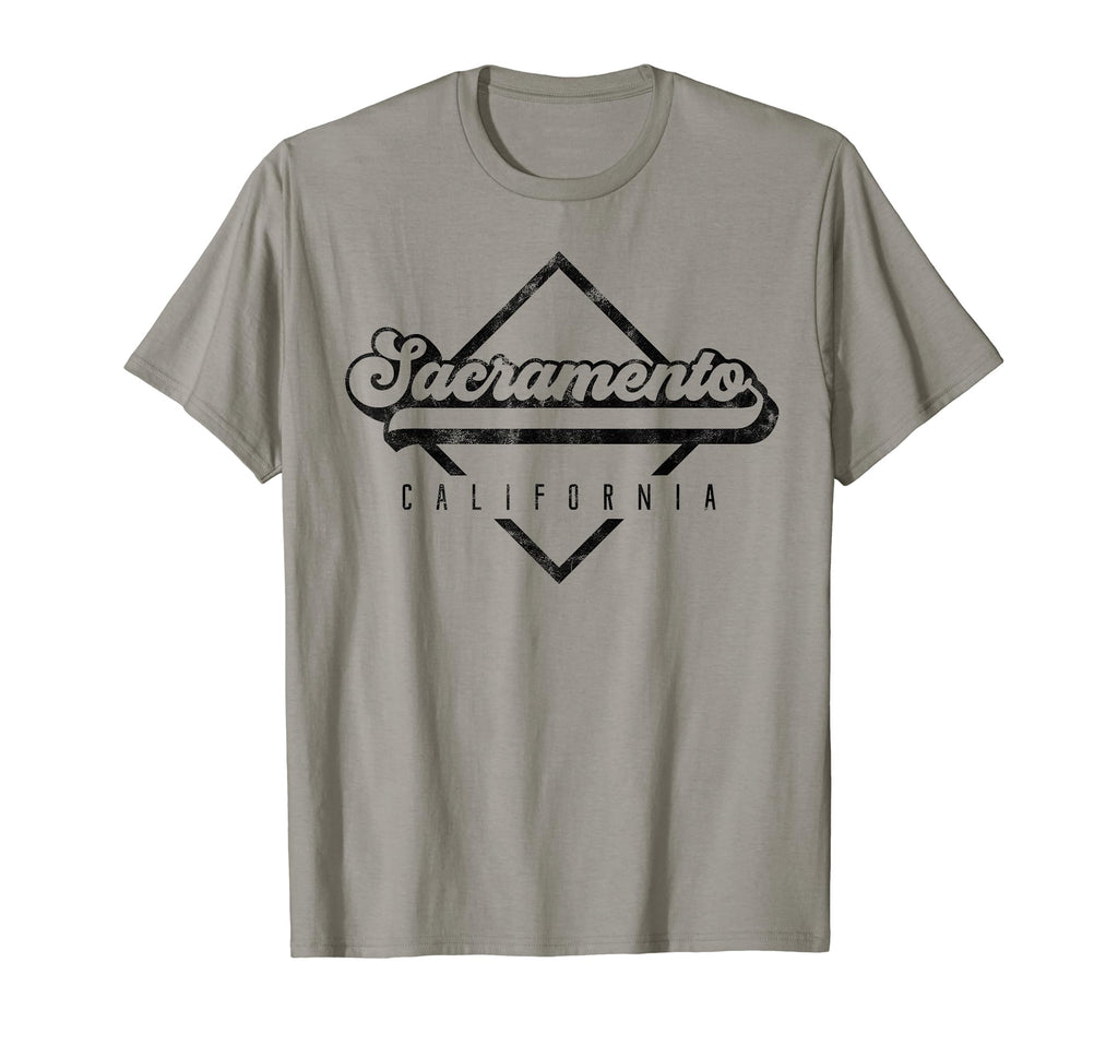 Sacramento California Distressed 70S T-Shirt - Fun Novelty Design Unisex - T-Shirt, Sweatshirt, Hoodie