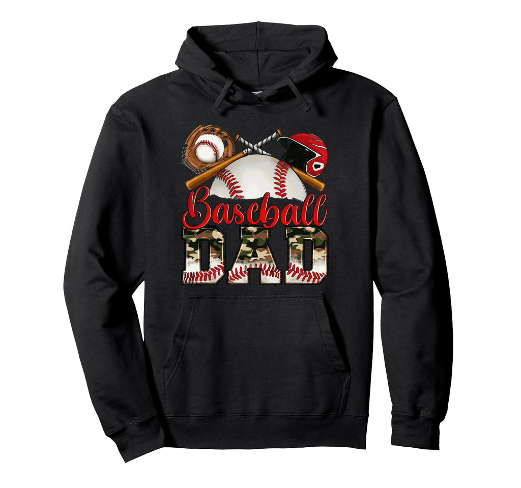 Baseball Dad Player Fan Family Pride Hoodie - Minimalist Print Men Women - T-Shirt, Sweatshirt, Hoodie
