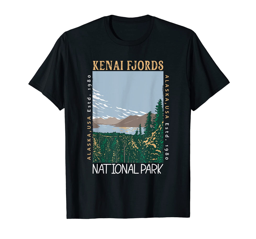 Kenai Fjords National Park Alaska T-Shirt - Custom Art Print Unisex - T-Shirt, Sweatshirt, Hoodie