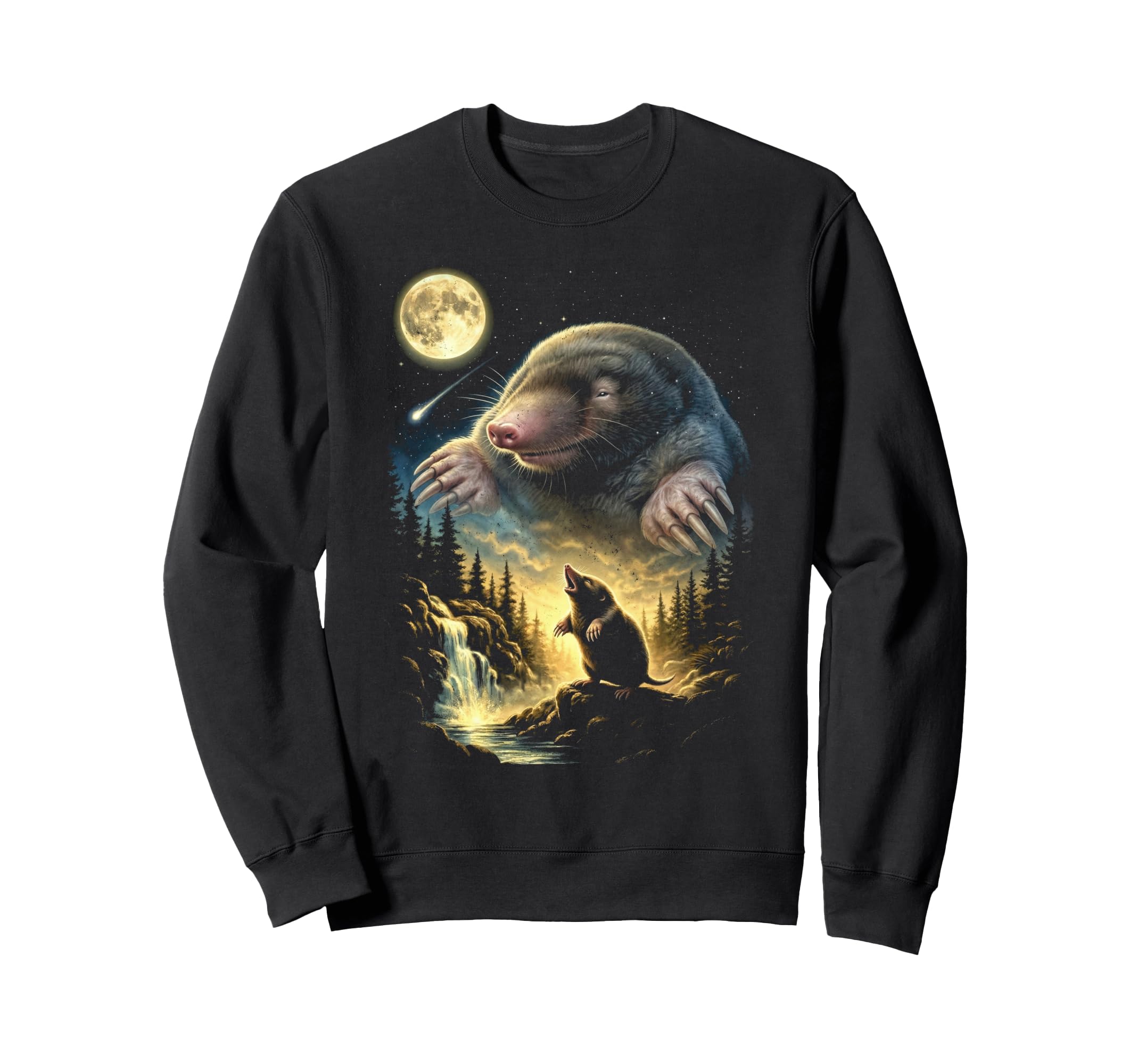 Platypus Howling To Moon Meme Funny Sweatshirt - Trendy Graphic Men Women - T-Shirt, Sweatshirt, Hoodie