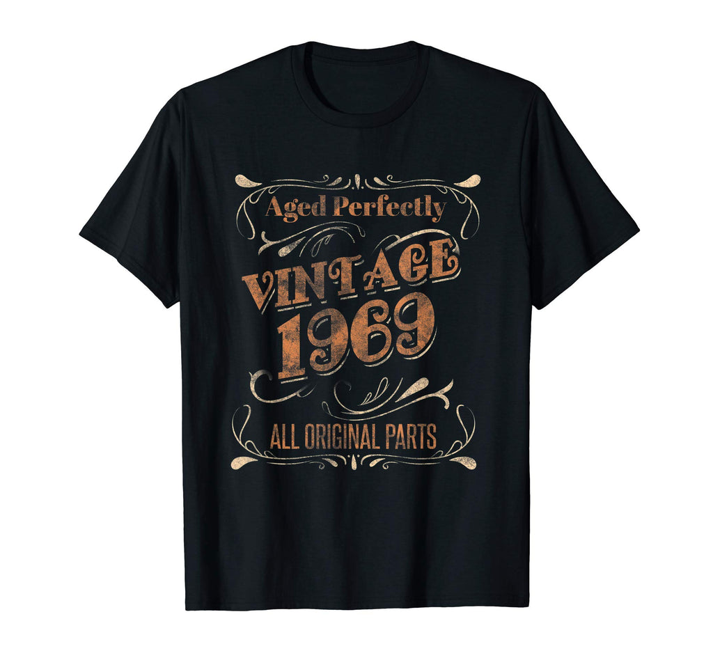 Aged Perfectly 1969 Distressed Novelty T-Shirt - Streetwear Style Unisex - T-Shirt, Sweatshirt, Hoodie