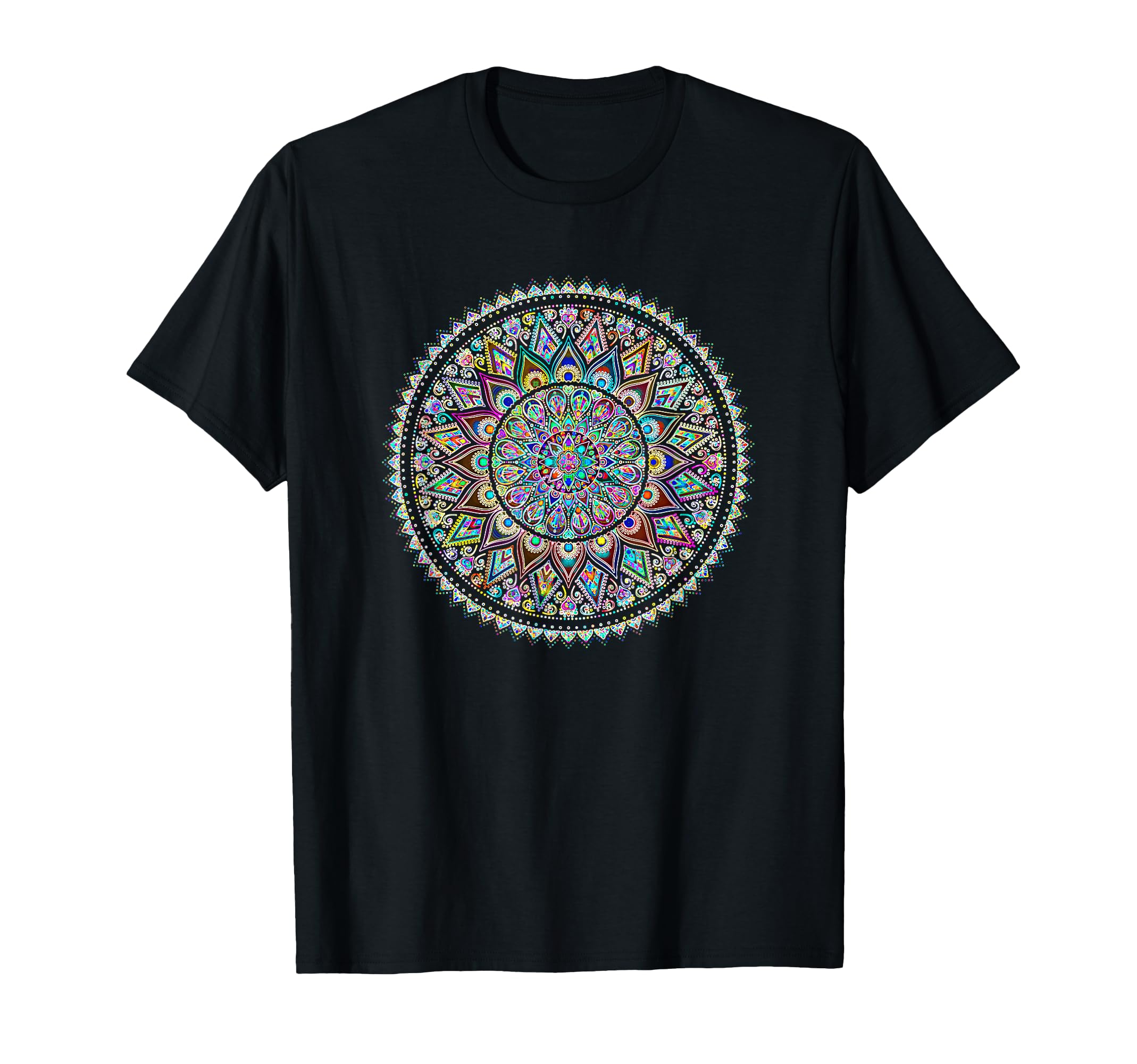 Psychedelic Love Mandala Heart T-Shirt - Casual Everyday Wear Men Women - T-Shirt, Sweatshirt, Hoodie