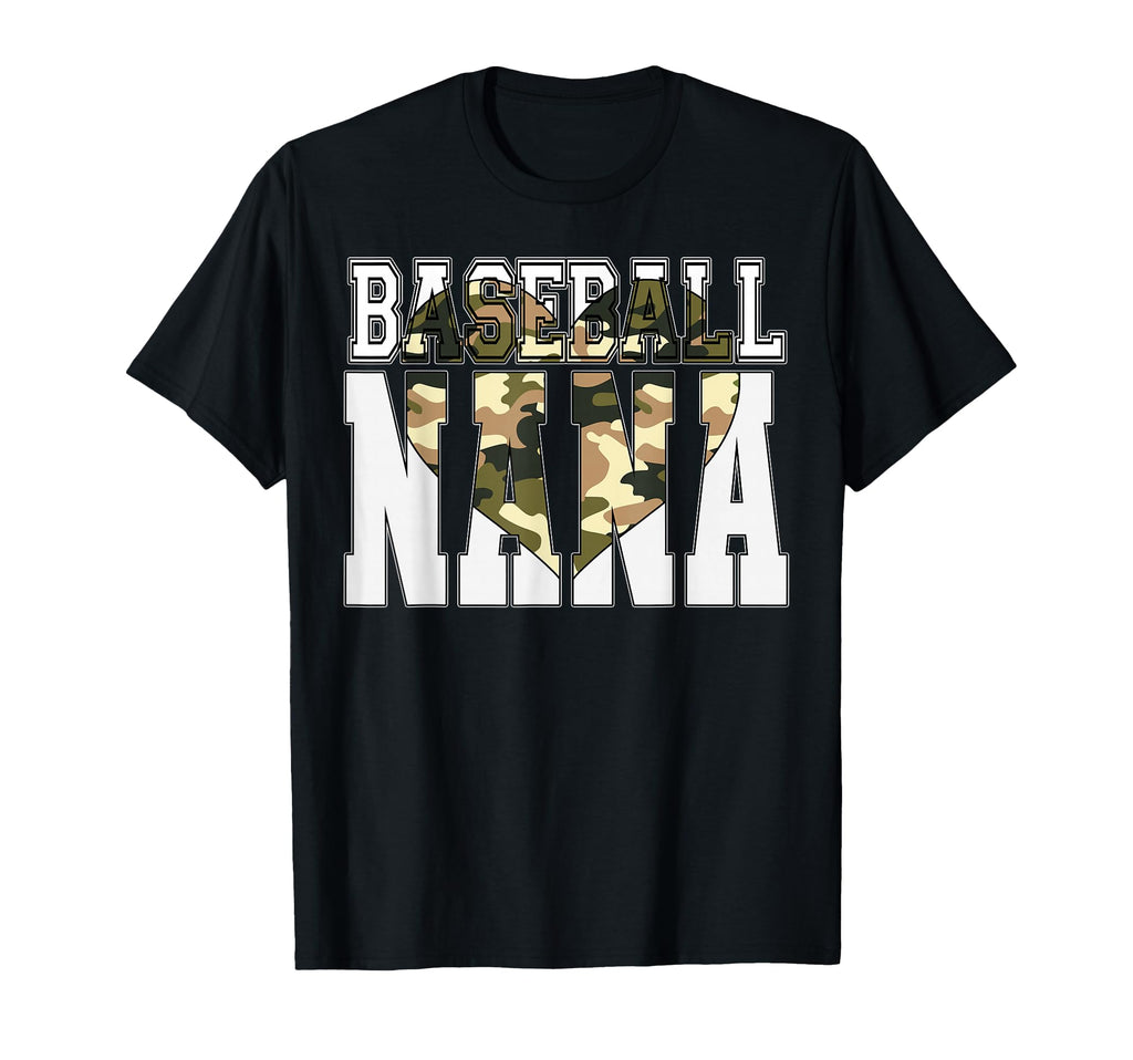 Baseball Nana Camo Heart Grandma Gigi T-Shirt - Minimalist Print Men Women - T-Shirt, Sweatshirt, Hoodie