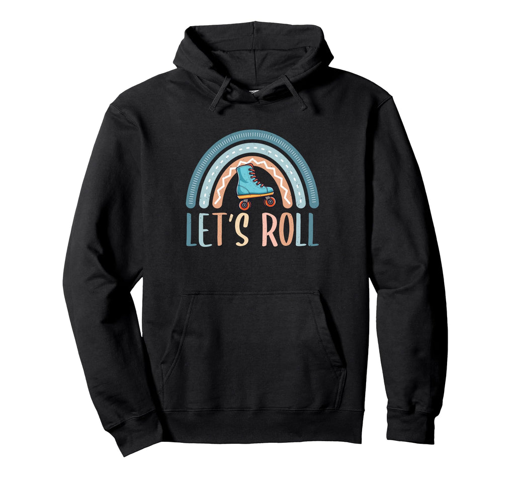 Roller Skating Rainbow Roller Skates Hoodie - Trendy Graphic Unisex - T-Shirt, Sweatshirt, Hoodie
