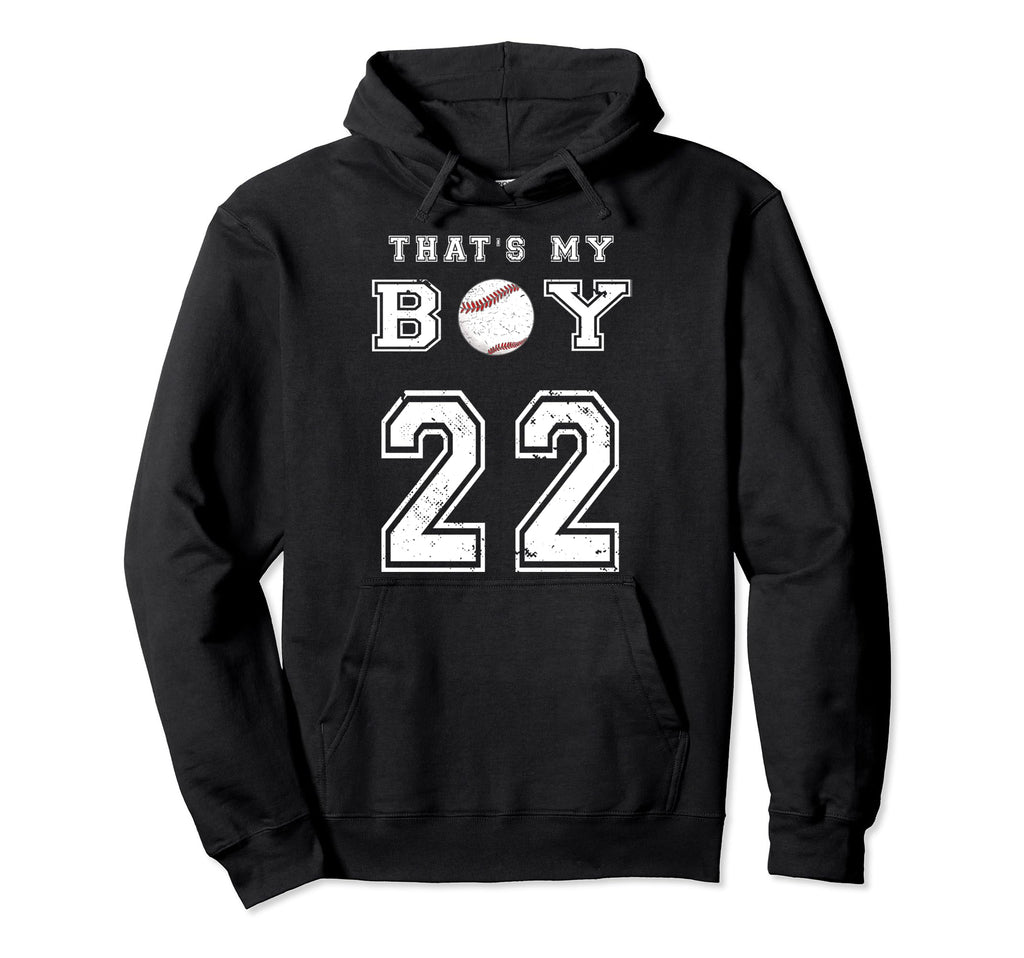 Thats My Baseball 22 Jersey Number Mom Hoodie - Trendy Graphic Men Women - T-Shirt, Sweatshirt, Hoodie