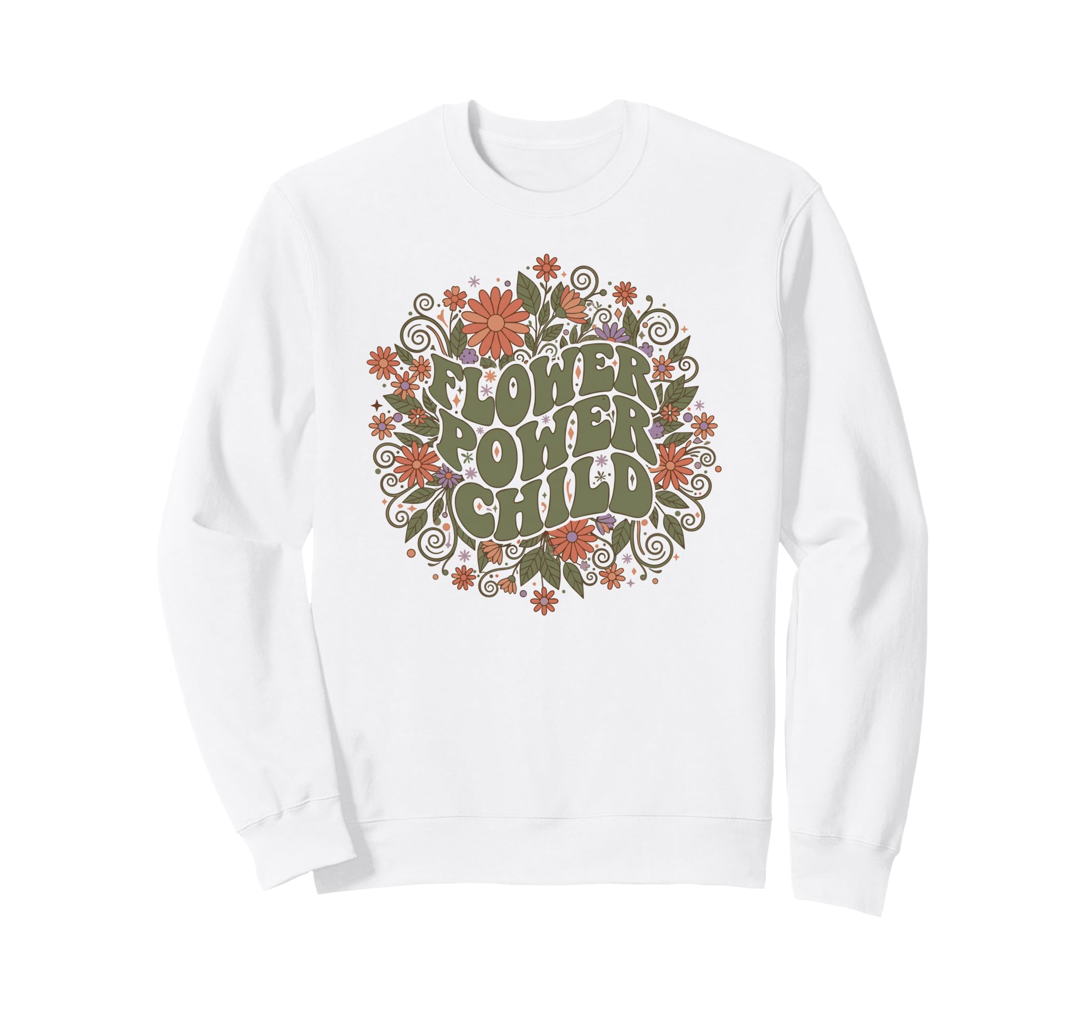 Flower Powered Child Groovy Sweatshirt - Casual Everyday Wear for Adults - T-Shirt, Sweatshirt, Hoodie