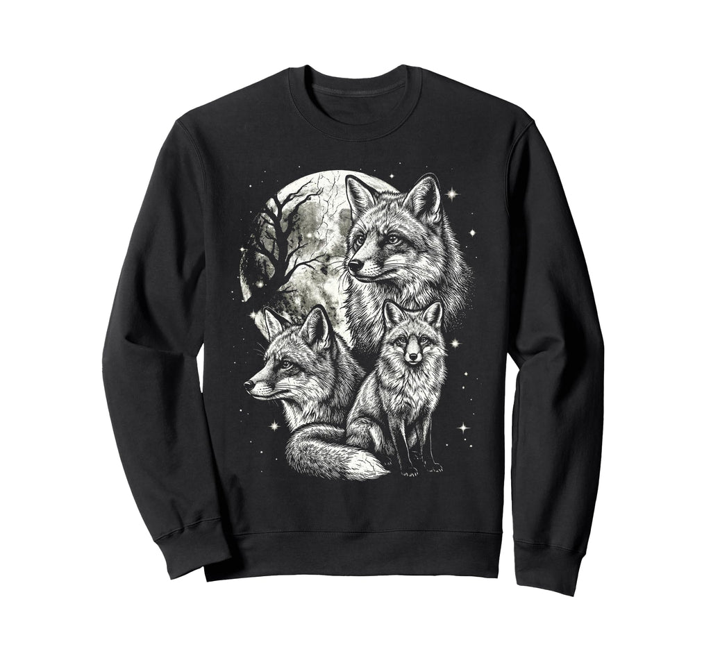 Fox 90S Aesthetic Y2K Moon Sweatshirt - Casual Everyday Wear Men Women - T-Shirt, Sweatshirt, Hoodie