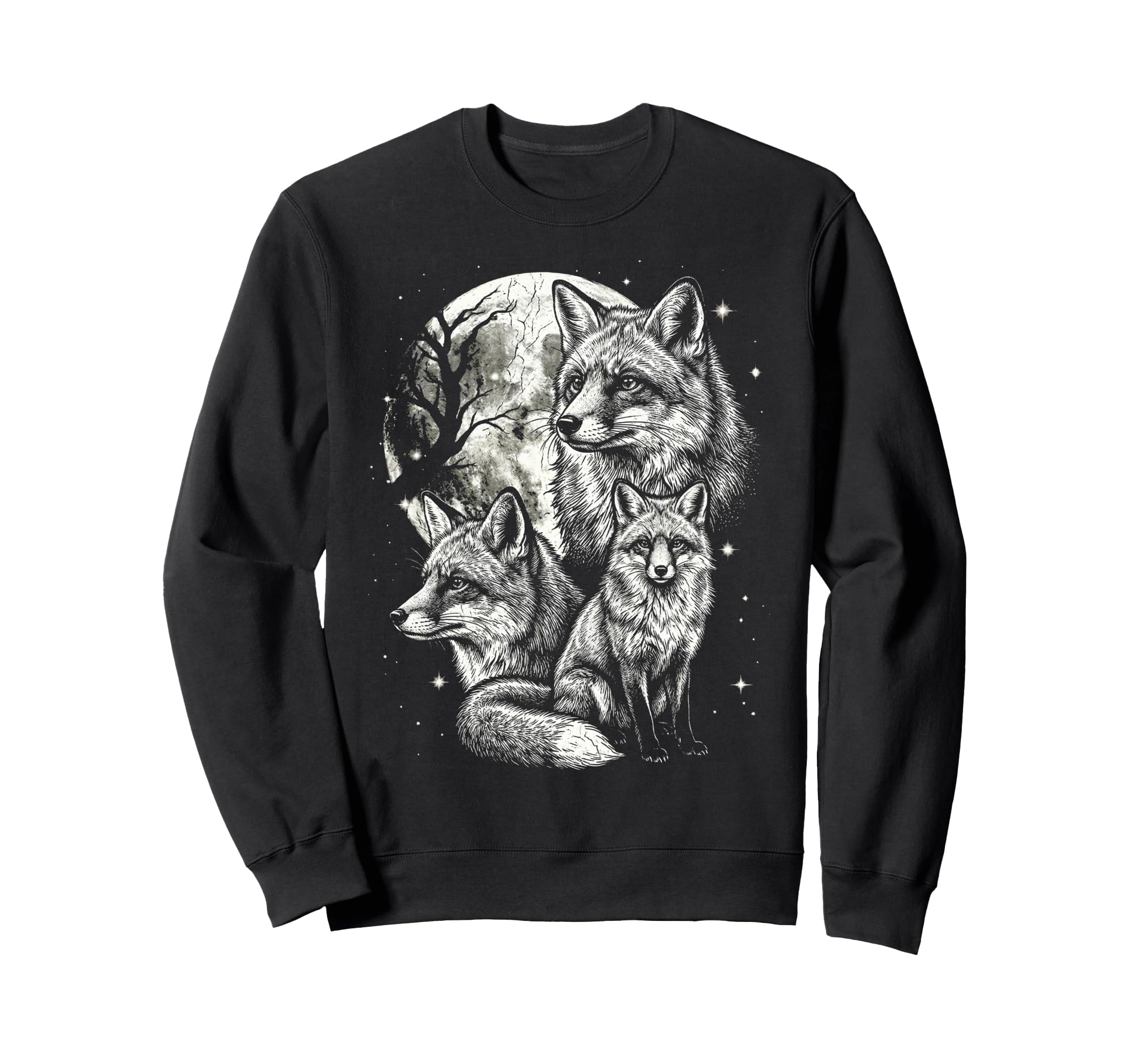 Fox 90S Aesthetic Y2K Moon Sweatshirt - Casual Everyday Wear Men Women - T-Shirt, Sweatshirt, Hoodie