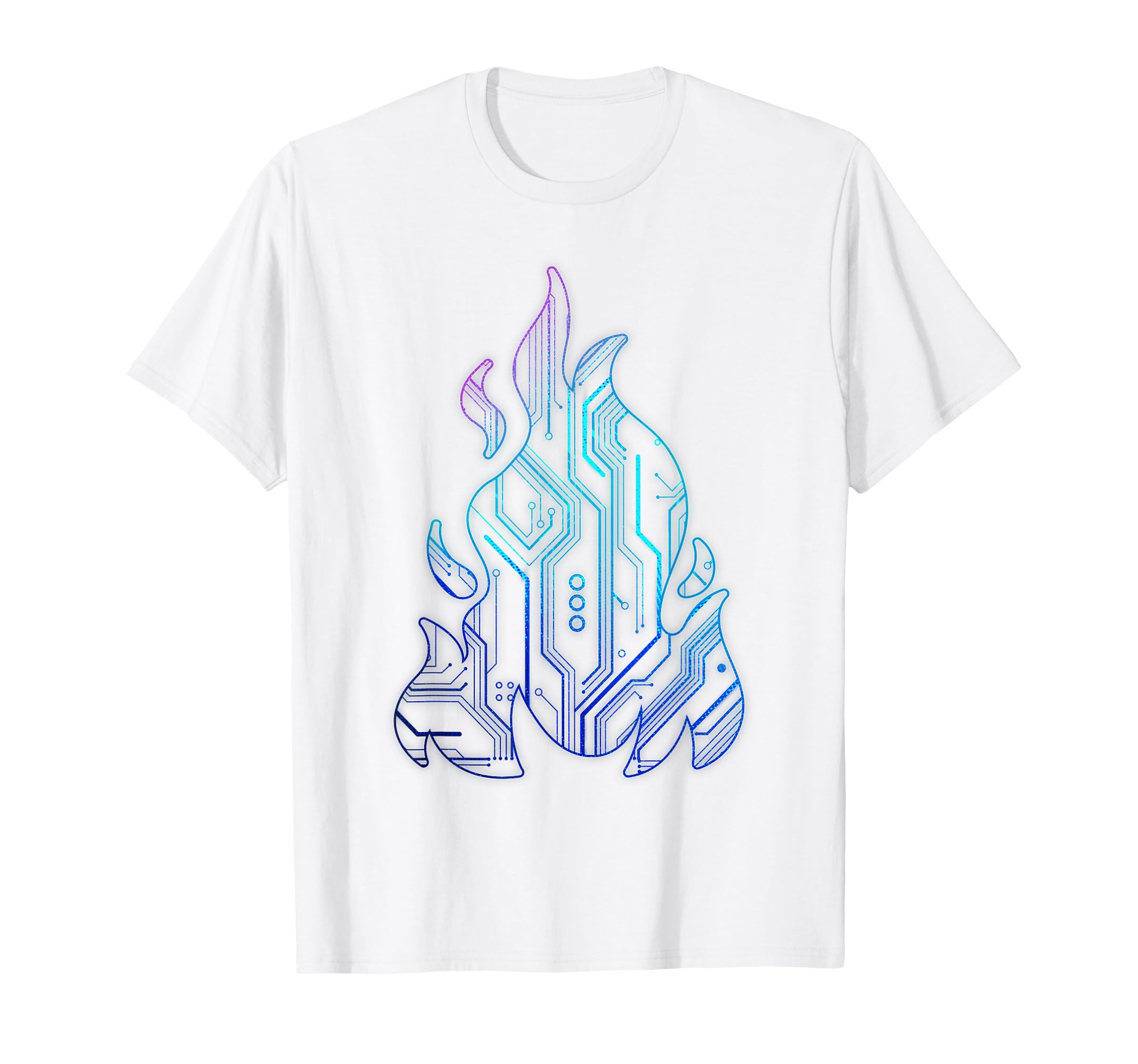 Cyber Aesthetic Flame Futurism T-Shirt - Novelty Apparel Men Women - T-Shirt, Sweatshirt, Hoodie