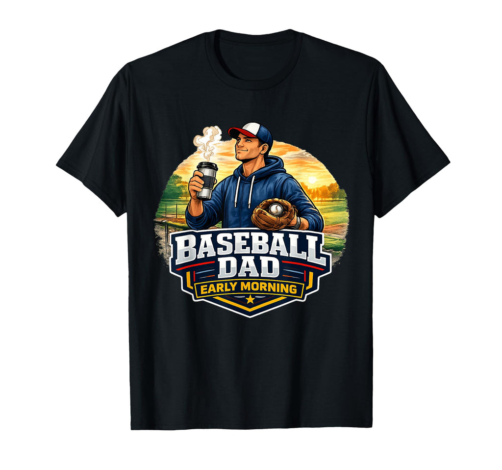 Baseball Dad Early Morning Game T-Shirt - Casual Everyday Wear for Adults - T-Shirt, Sweatshirt, Hoodie
