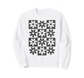 Checkerboard Checkered Boho Flowers Sweatshirt - Unique Graphic Unisex - T-Shirt, Sweatshirt, Hoodie