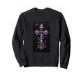 Gothic Cross Grunge Aesthetic Y2K Sweatshirt - Graphic Print for Adults - T-Shirt, Sweatshirt, Hoodie