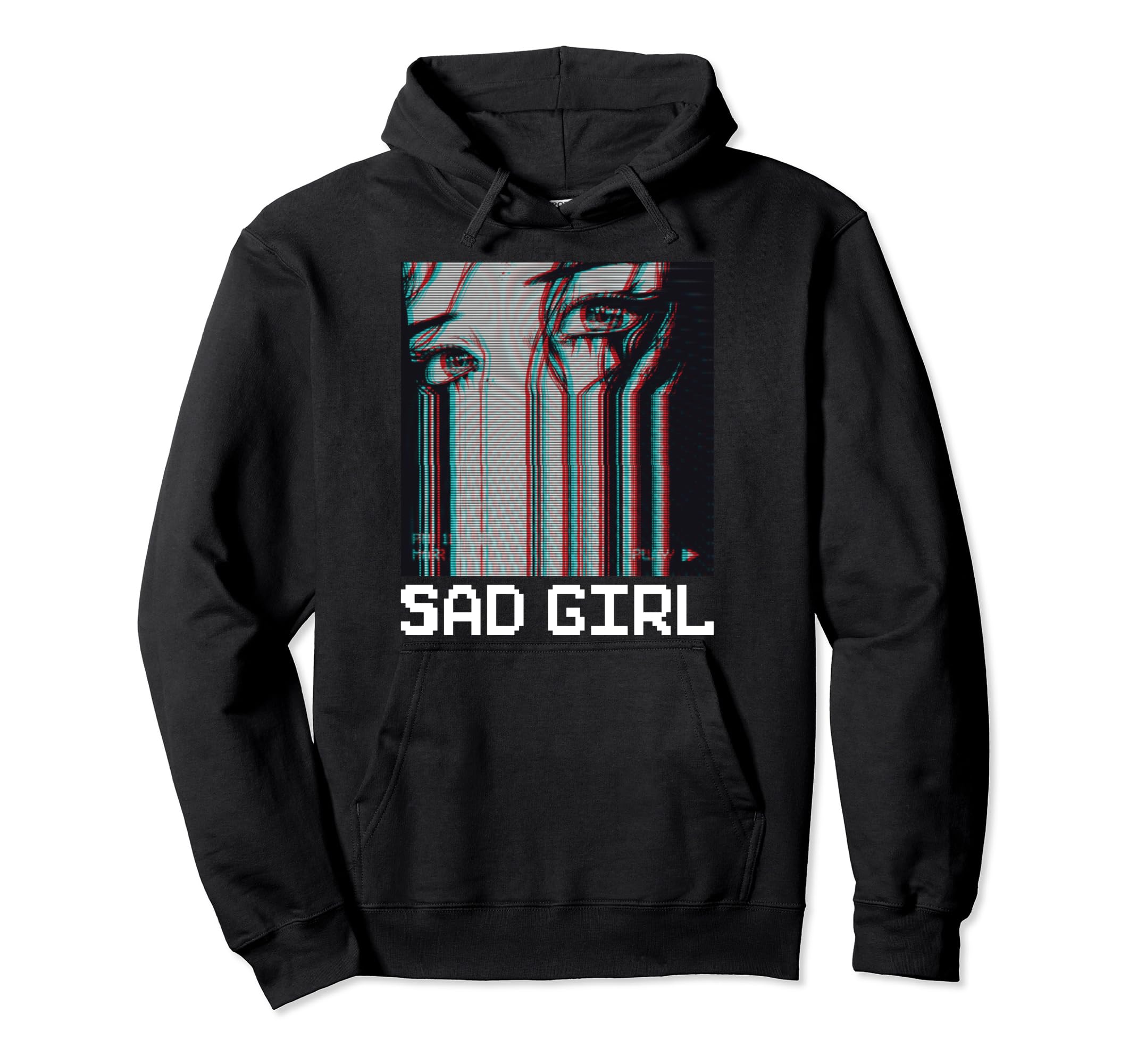Sad Vaporwave Aesthetic Hoodie - Custom Art Print Unisex - T-Shirt, Sweatshirt, Hoodie