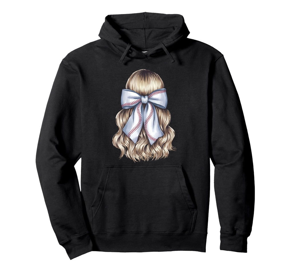 Baseball Coquette Bow Baseball Mom Hoodie - Aesthetic Graphic for Adults - T-Shirt, Sweatshirt, Hoodie