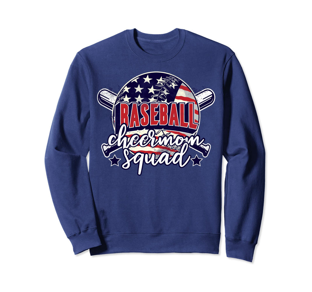 Baseball Patriotic And Cheer Mom Sweatshirt - Aesthetic Graphic Unisex - T-Shirt, Sweatshirt, Hoodie