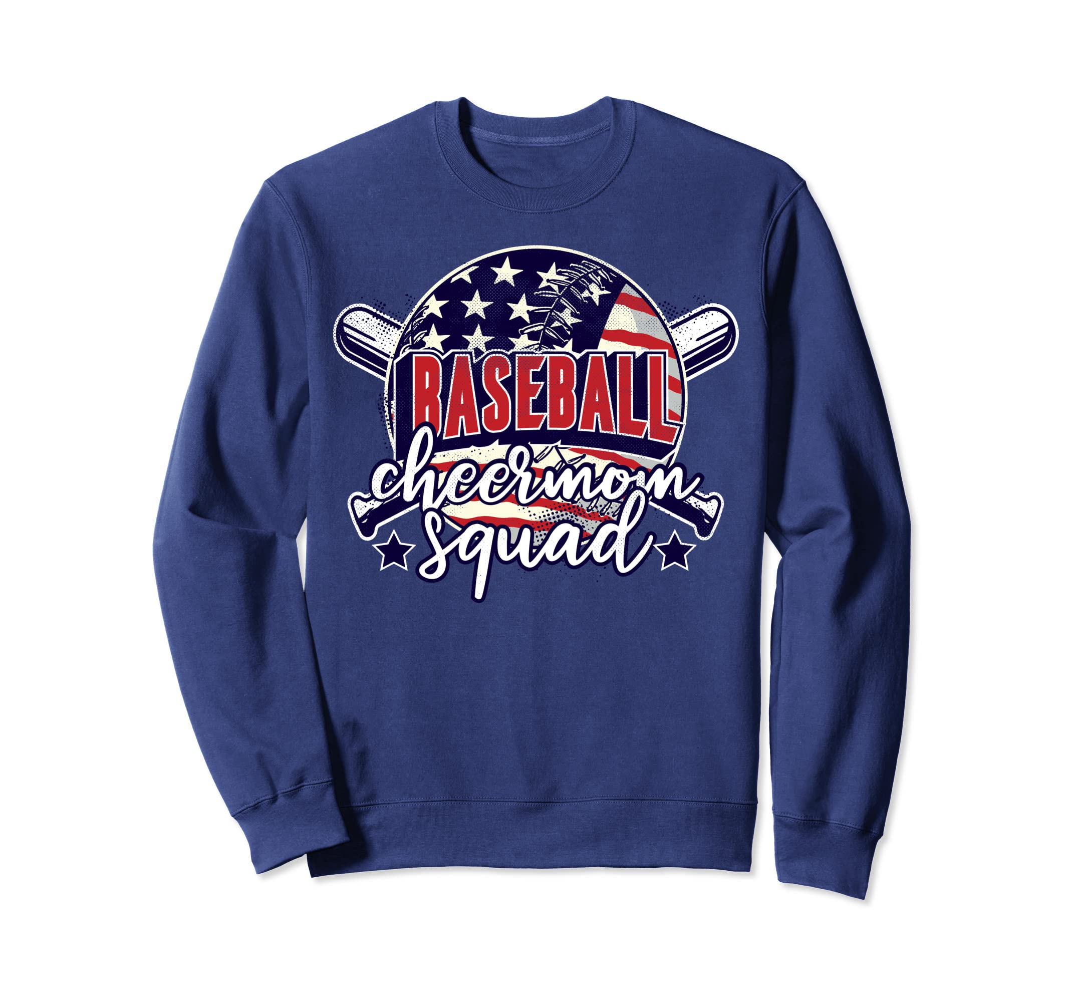 Baseball Patriotic And Cheer Mom Sweatshirt - Aesthetic Graphic Unisex - T-Shirt, Sweatshirt, Hoodie