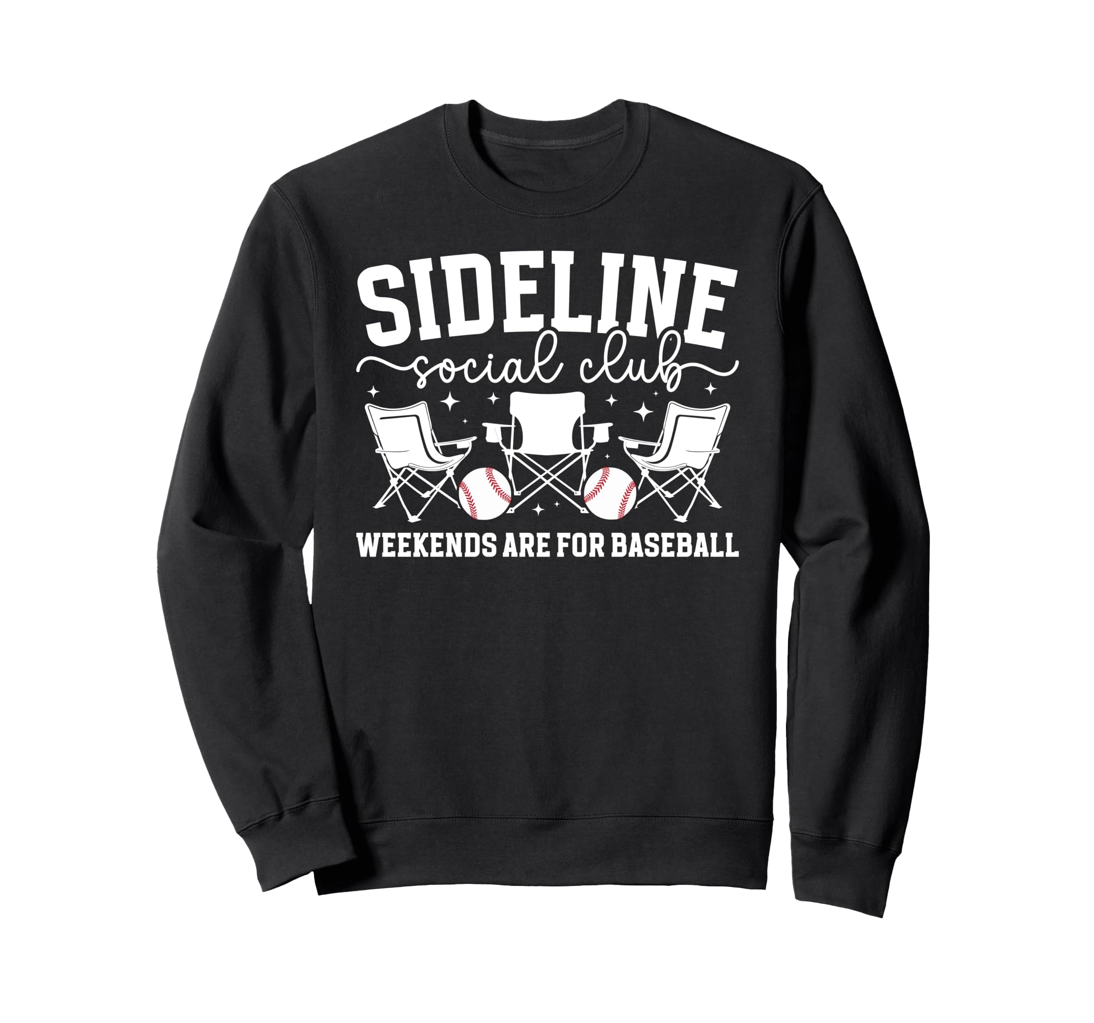 Sideline Social Club Baseball Mom Sweatshirt - Unique Graphic for Adults - T-Shirt, Sweatshirt, Hoodie