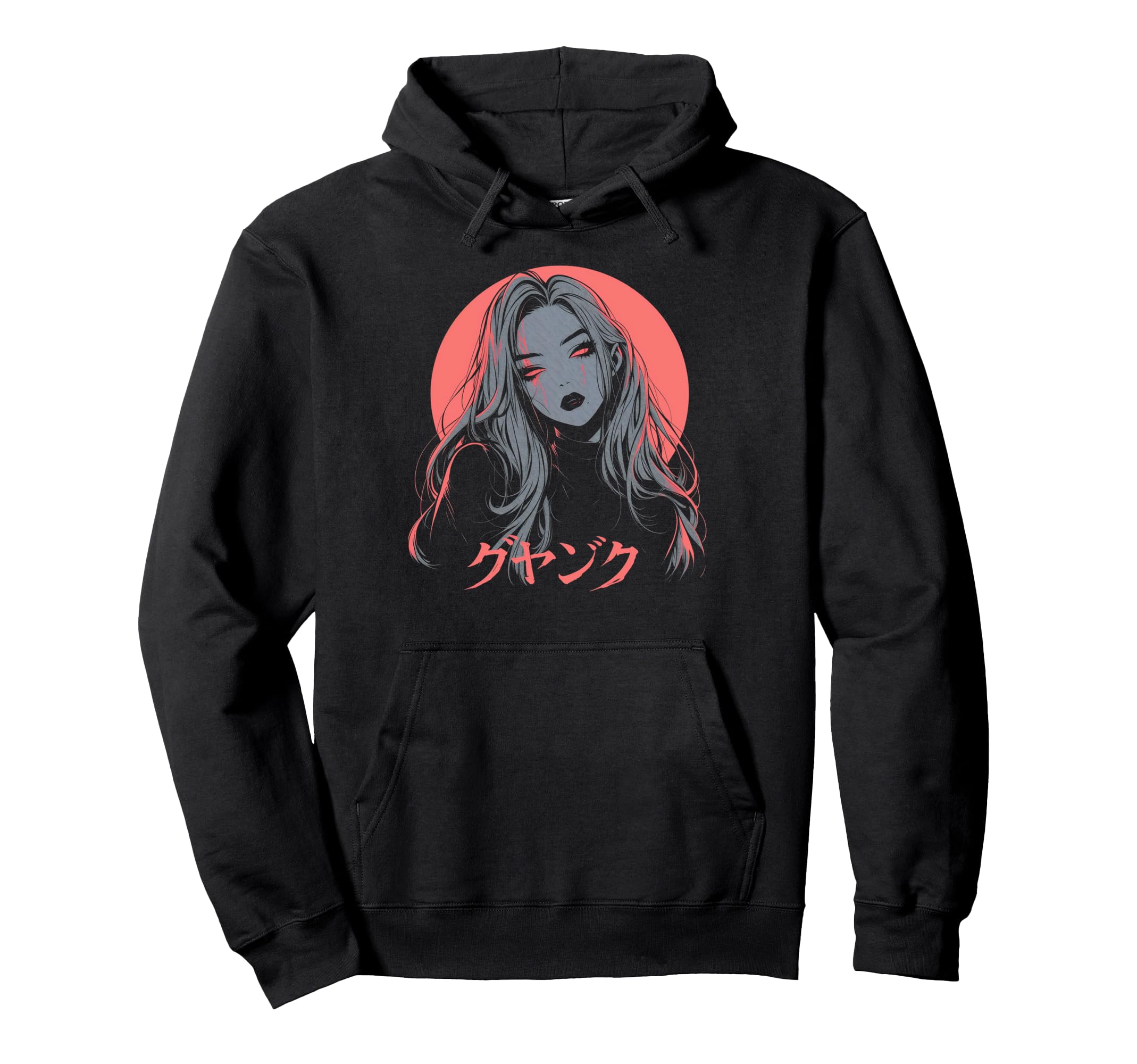 Goth Grunge Demon Anime Waifu Hoodie - Casual Everyday Wear for Adults - T-Shirt, Sweatshirt, Hoodie