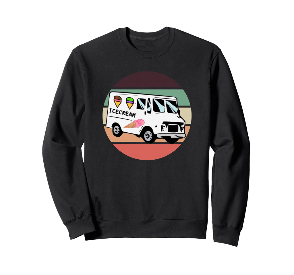 Ice Cream Truck Pastel Sunset Sweatshirt - Fun Novelty Design Men Women - T-Shirt, Sweatshirt, Hoodie