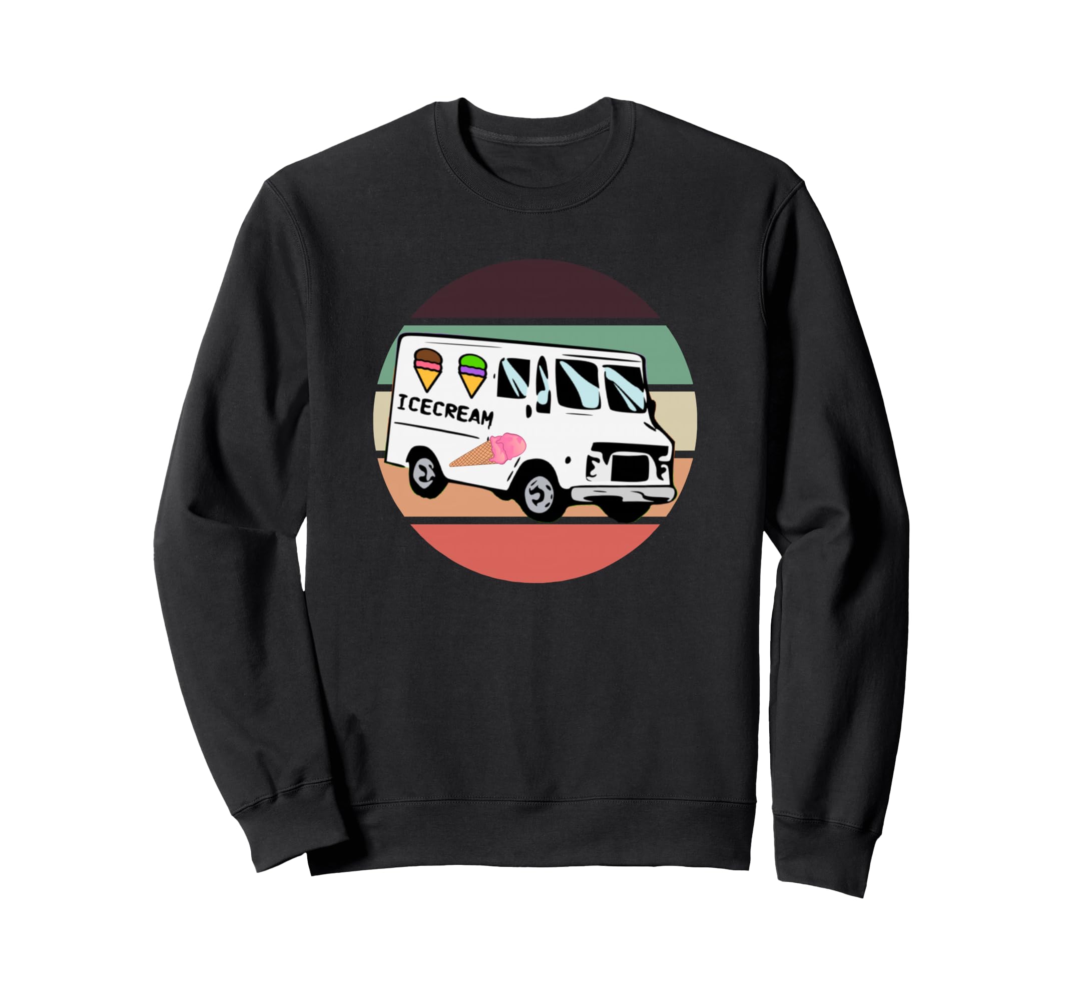 Ice Cream Truck Pastel Sunset Sweatshirt - Fun Novelty Design Men Women - T-Shirt, Sweatshirt, Hoodie